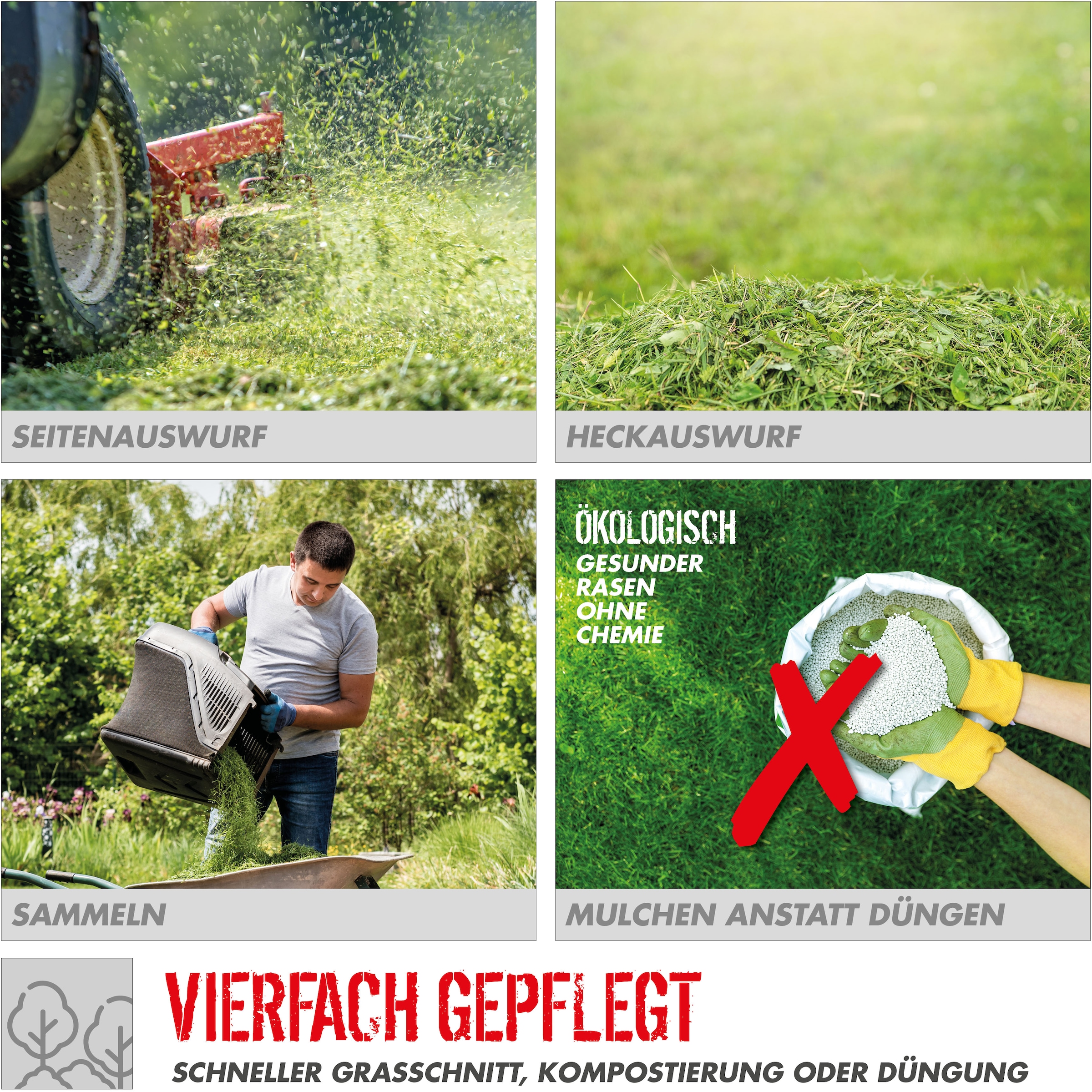 Güde Benzinrasenmäher »BIG WHEELER 534.2 R«, für große Rasenflächen bis 2.000m²