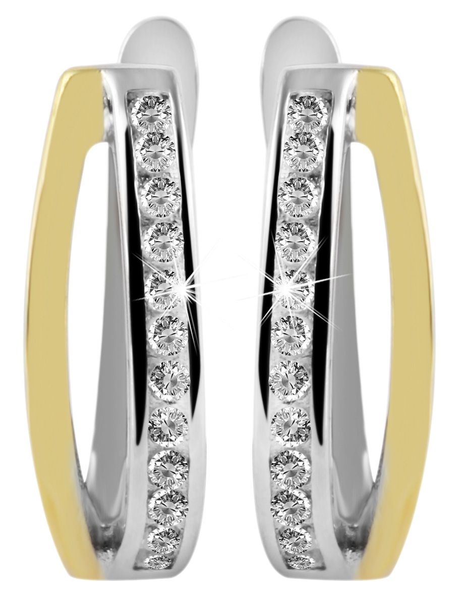 Adelia´s Klappcreolen "Damen Ohrringe – Klappcreole aus 925 Silber mit Zirk günstig online kaufen