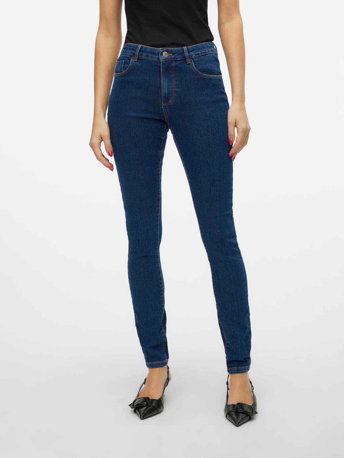 Vero Moda Skinny-fit-Jeans "VMELLY MR SKINNY JEANS BLUE NOOS"