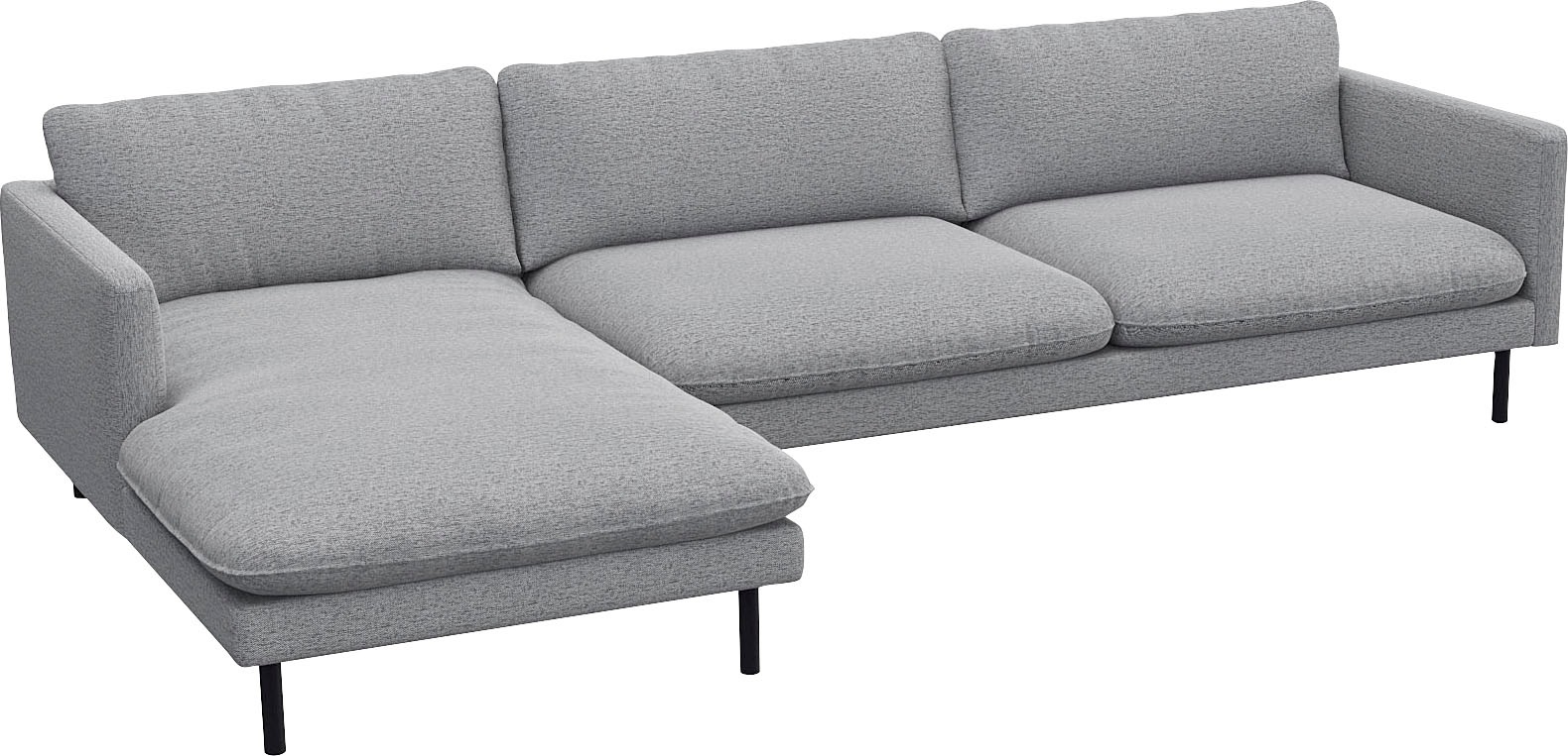 FLEXLUX Ecksofa »Bolzano, elegant und bequem, L-Form«, Sitzaufbau mit Kaltschaum & Stahl-Wellen, loose Sitz -& Rückenkissen