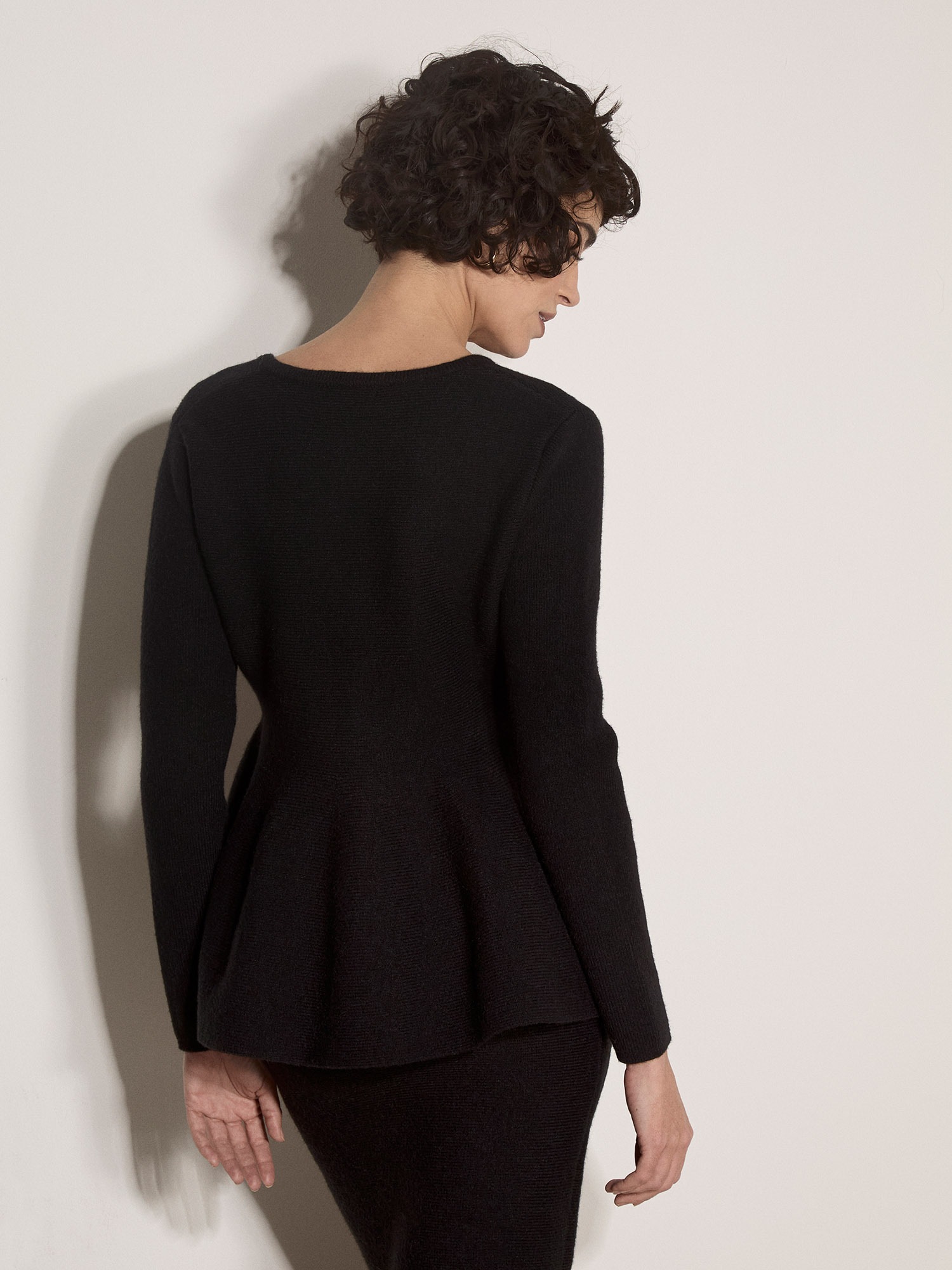 Apricot Cardigan »Peplum-Saum-Strickjacke« aus Rippstrick