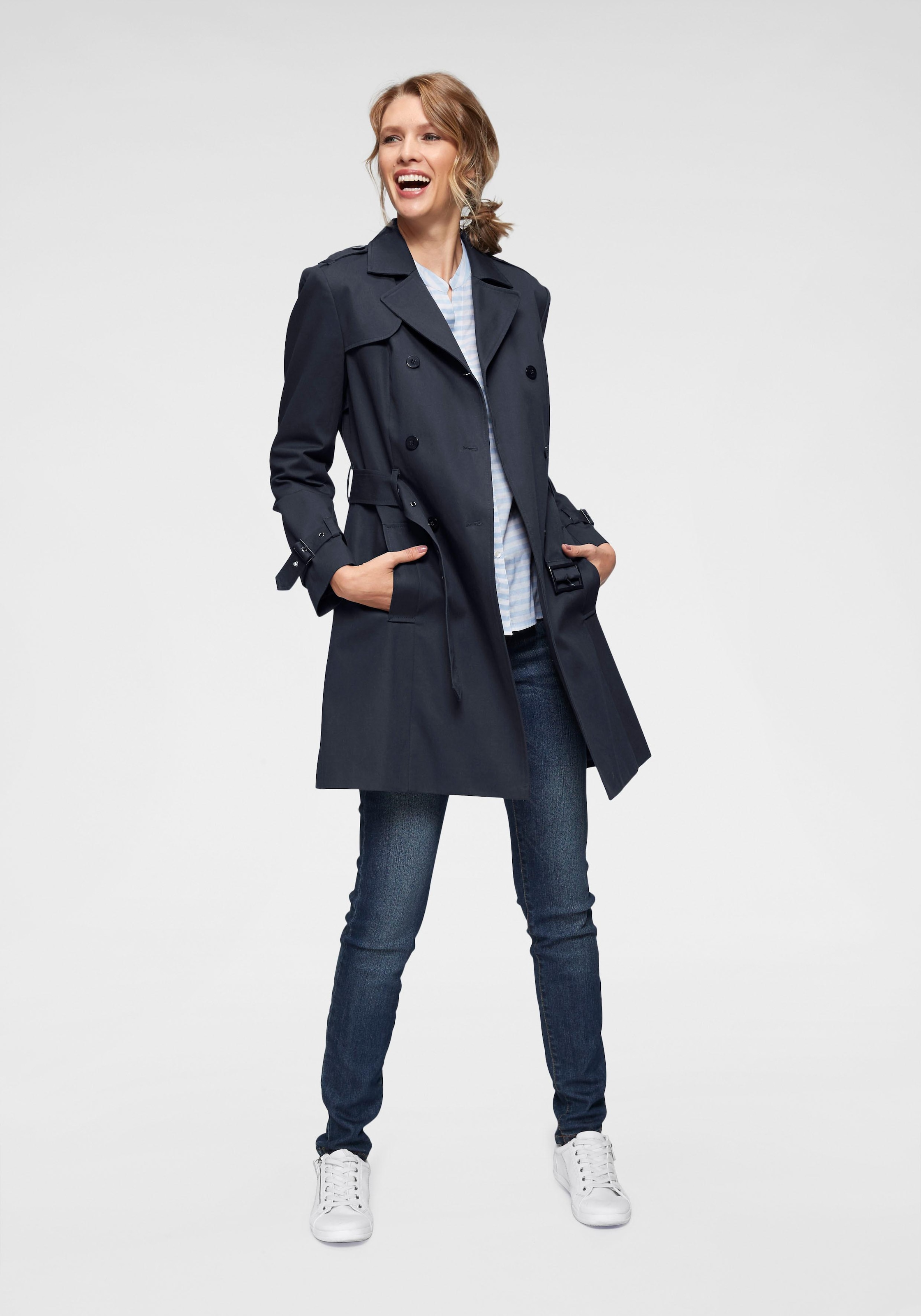 Aniston CASUAL Trenchcoat, mit Gürtel zum Regulieren