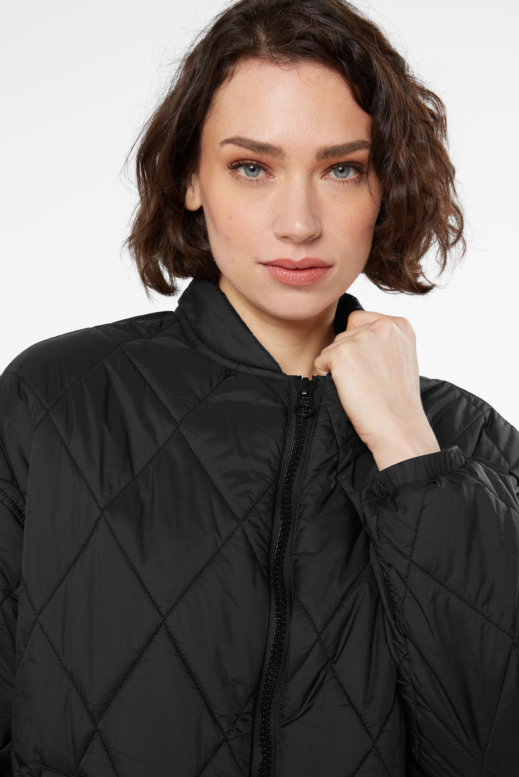 SENSES.THE LABEL Outdoorjacke, ohne Kapuze, mit Elastikbündchen