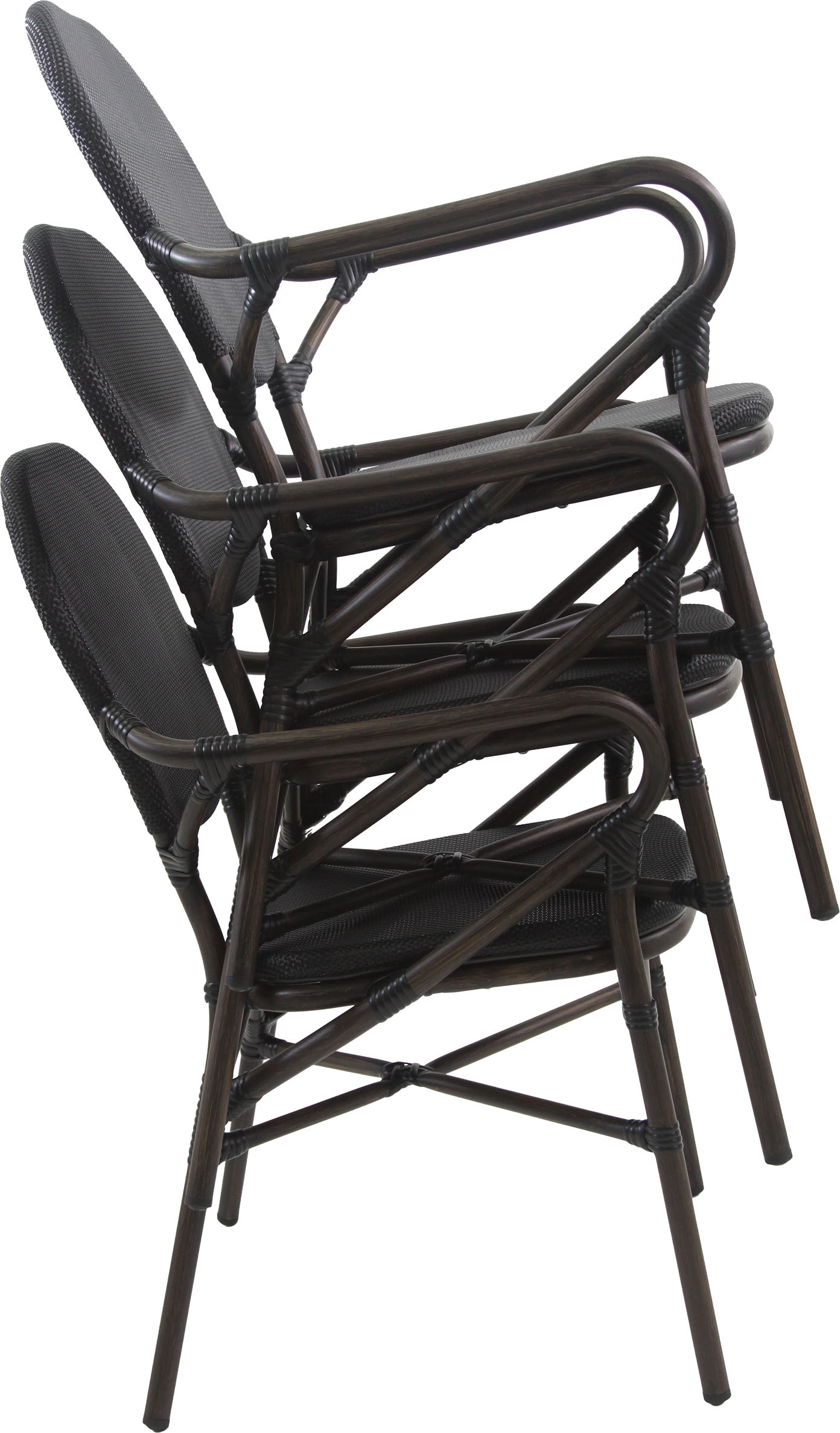 Essentials Bistrostuhl »Tango«, 1 St., Textil – Wenige, schwarz Mesh