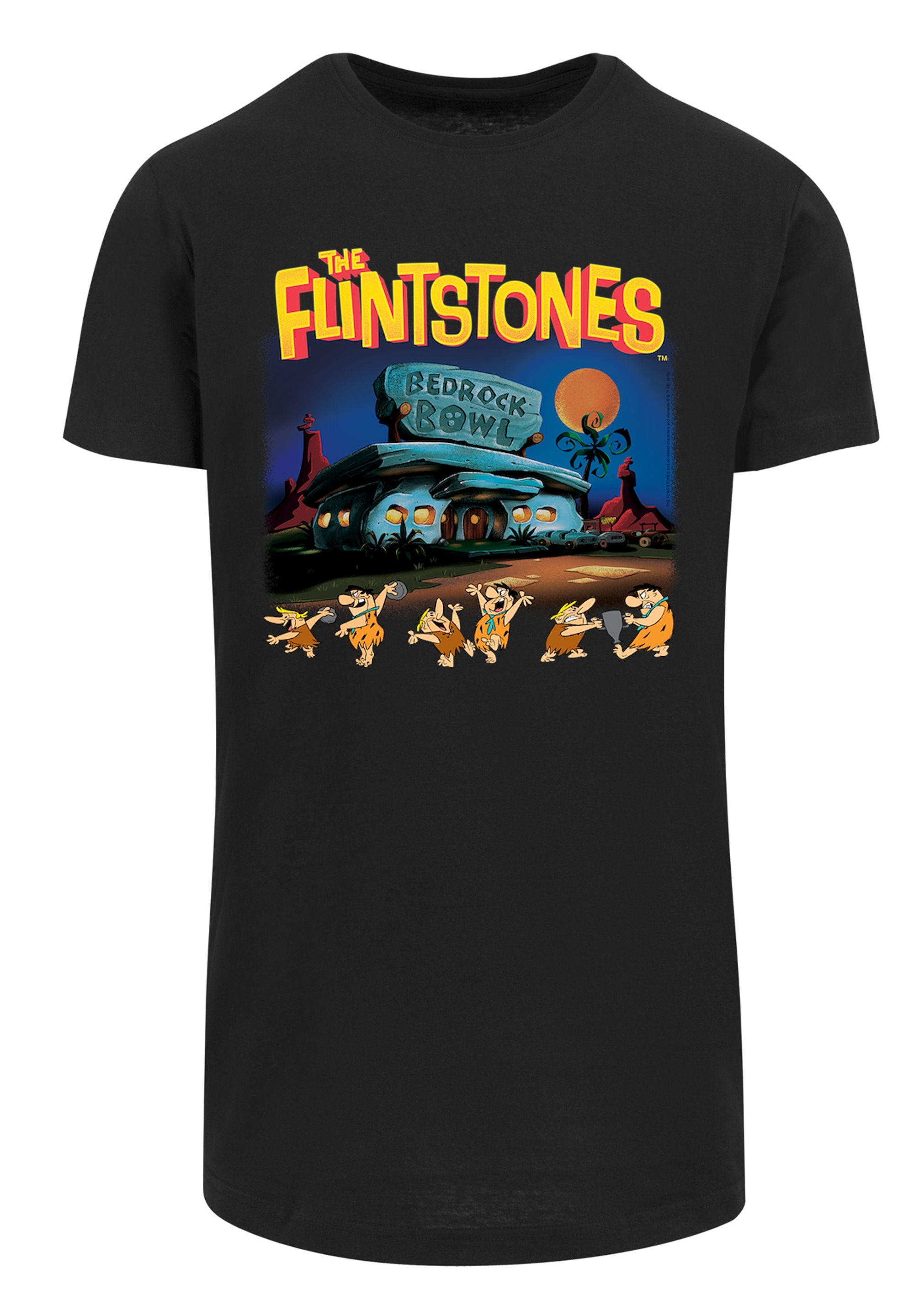 F4NT4STIC T-Shirt »Die Familie Feuerstein«, Herren,Premium Merch,Lang,Longshirt,Bedruckt