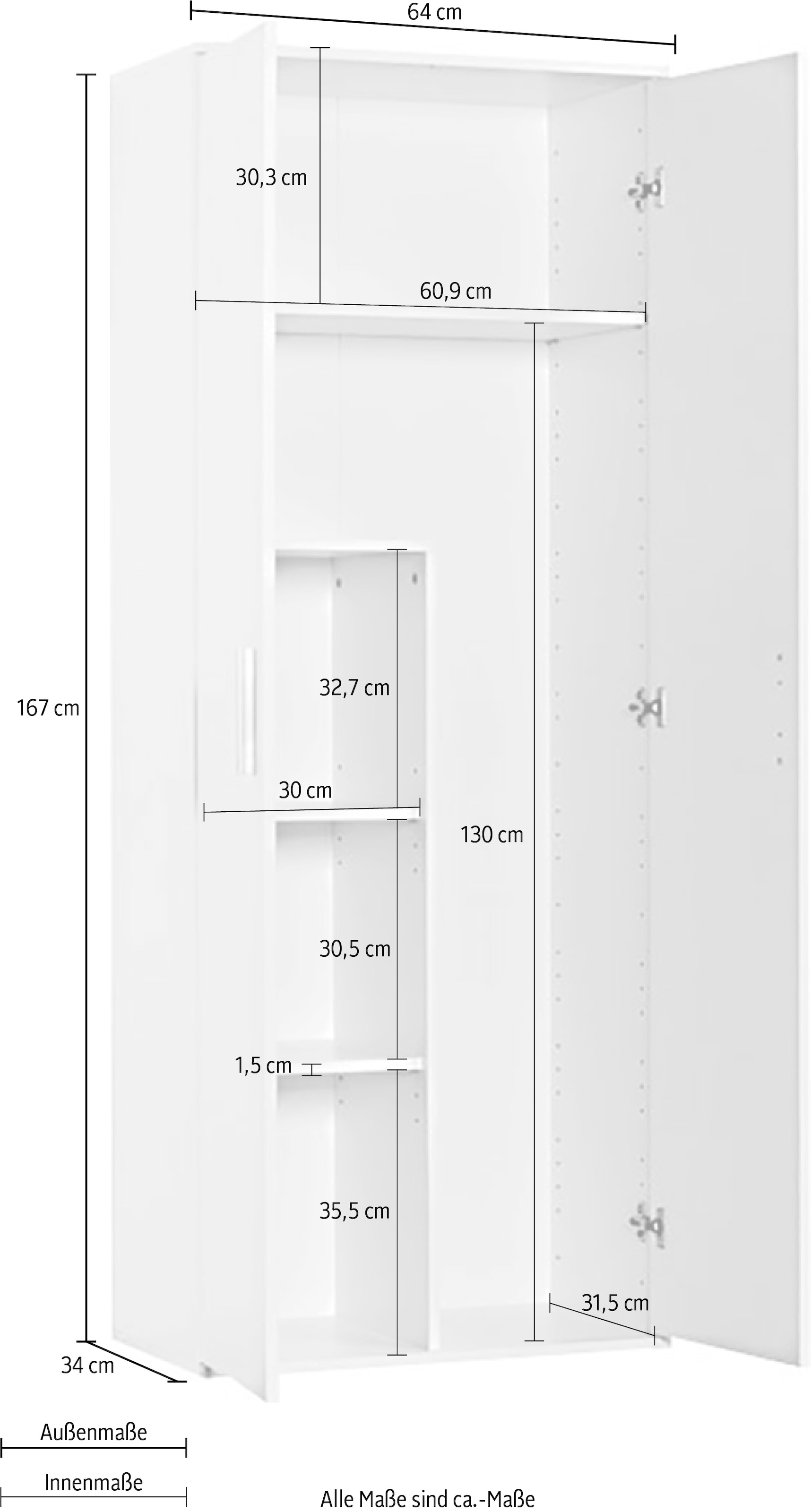 64cm, Mehrzweckschrank Einlegeböden Breite mit »Clara«, Procontour | BAUR