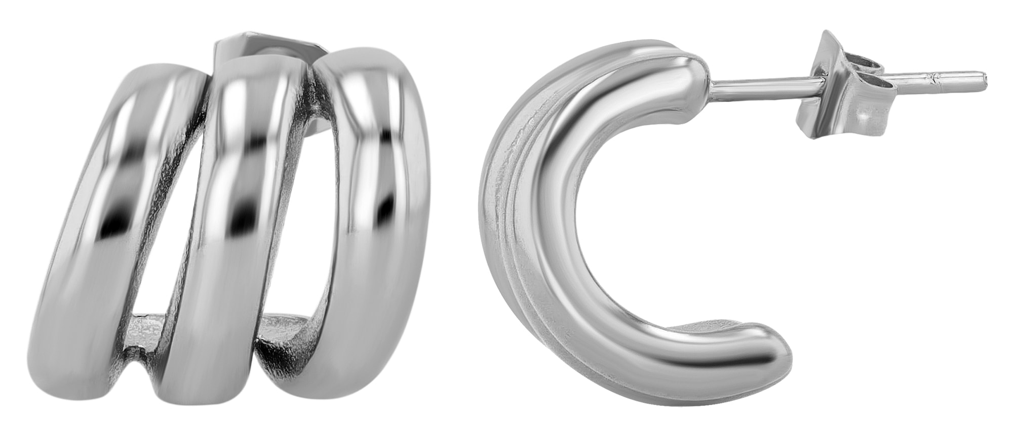 Adelia´s Paar Creolen "Damen Ohrringe – Creole aus Edelstahl" Perfekt zum V günstig online kaufen