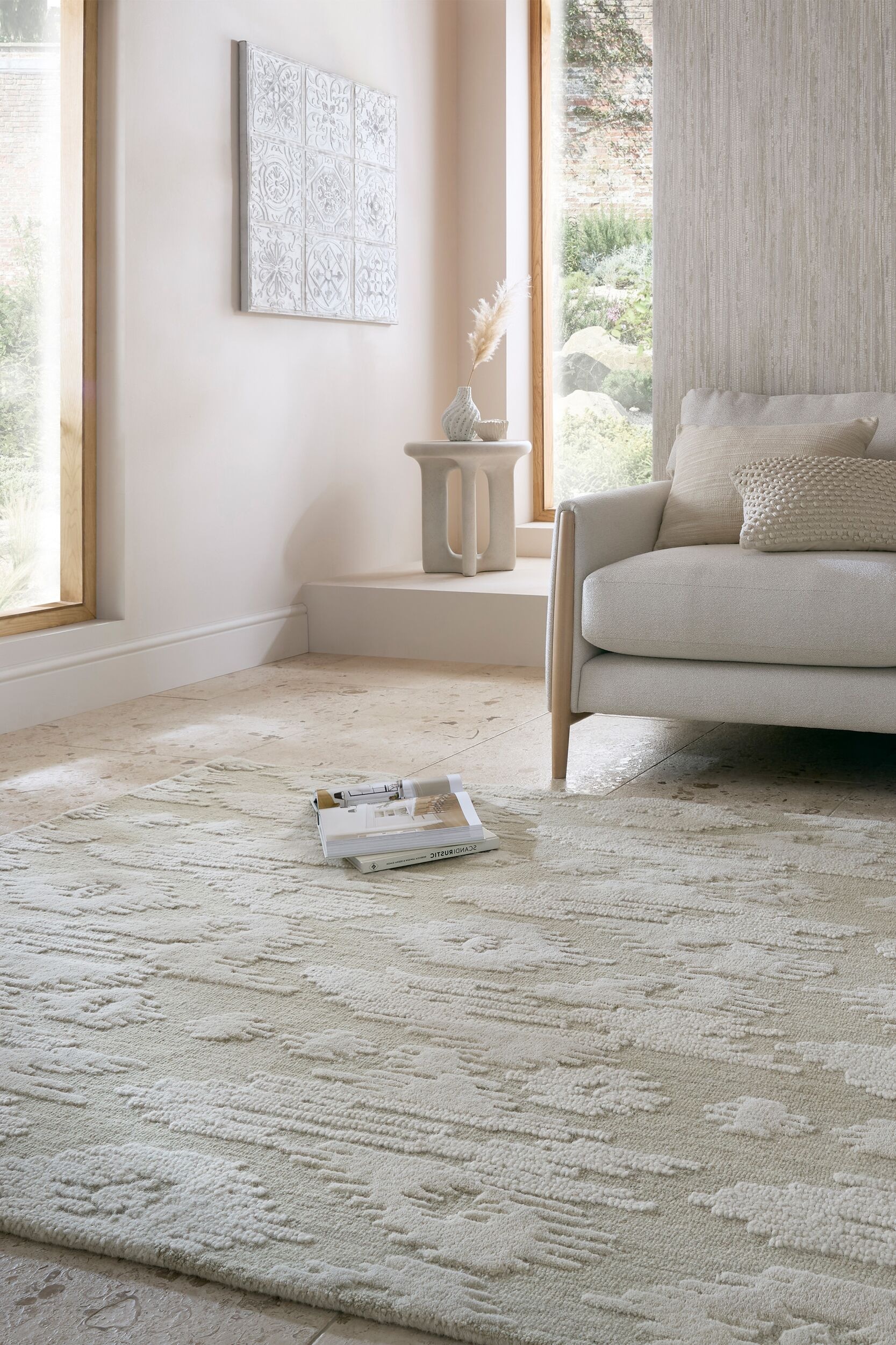 FLAIR RUGS Wollteppich »Dion Ikat«, rechteckig, 8 mm Höhe, mit modernem Ikat-Design