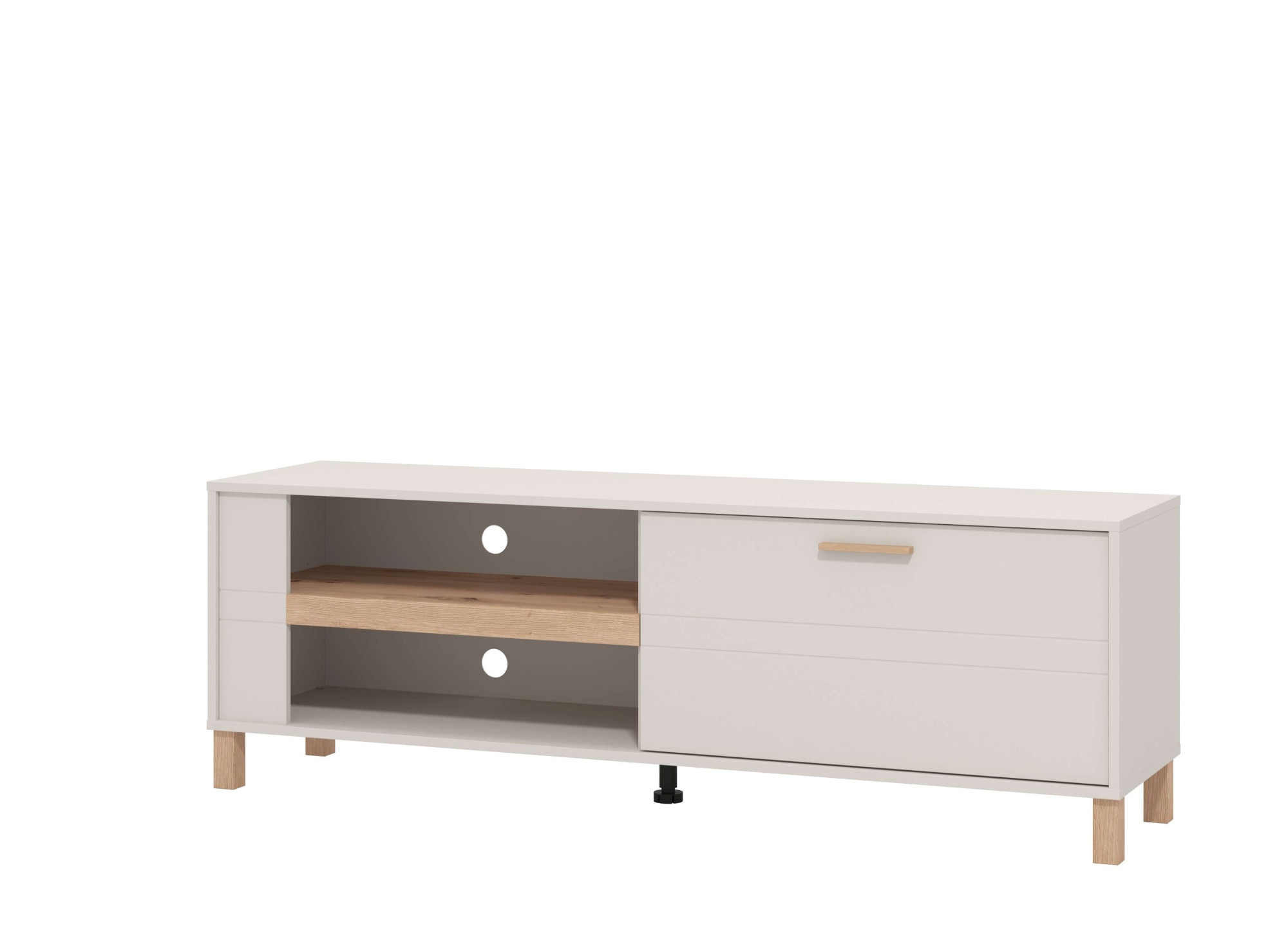 Home affaire TV-Board »Sheffield TV-Bank, TV-Schrank, TV-Lowboard, TV-Möbel, Breite 157 cm«, Klapptür, 2D-beschichtetes MDF-Profil, Heißprägedetails