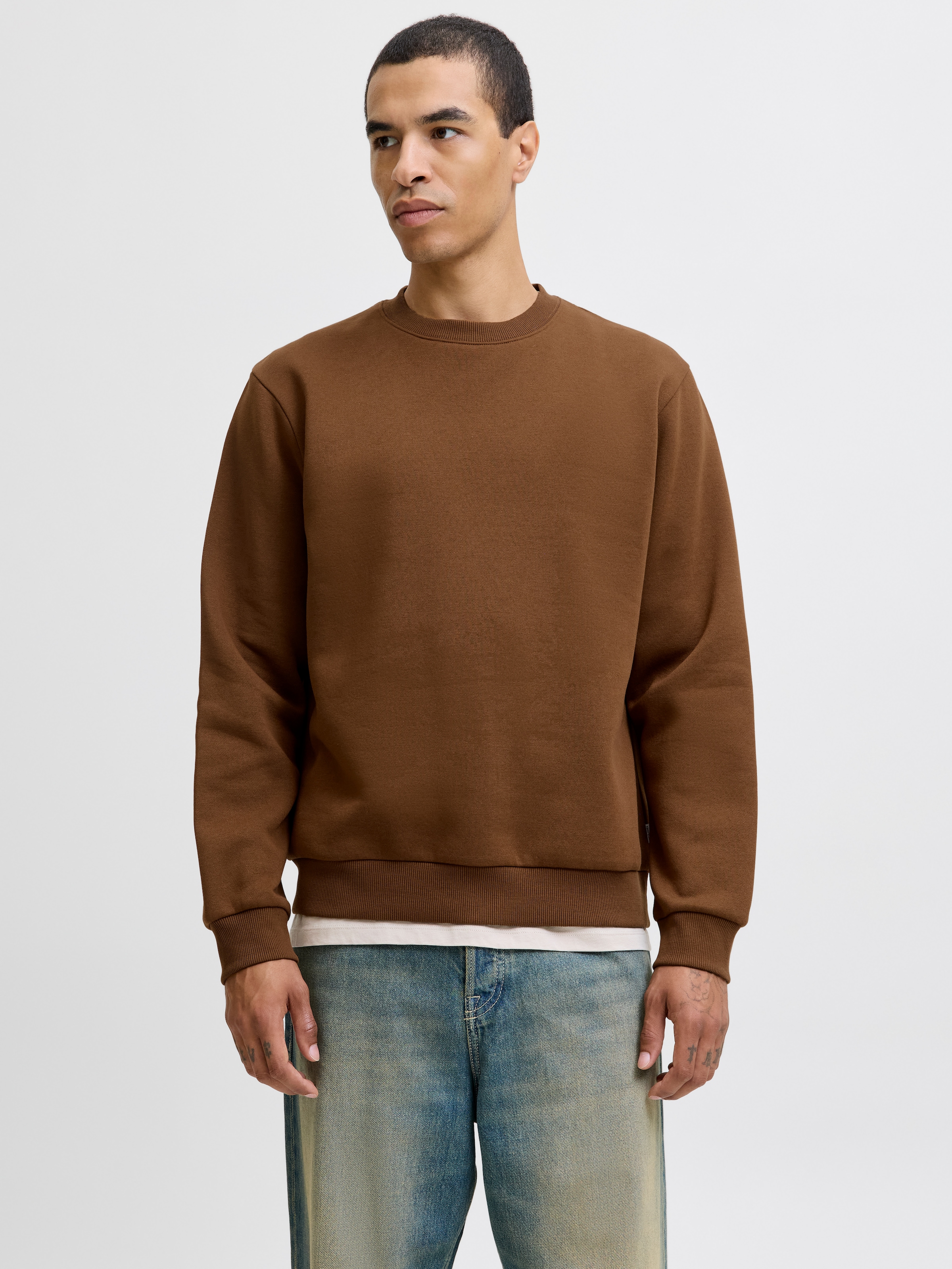 Jack & Jones Sweatshirt "JJEBRADLEY mit Rippbündchen für Alltag und Freizei günstig online kaufen