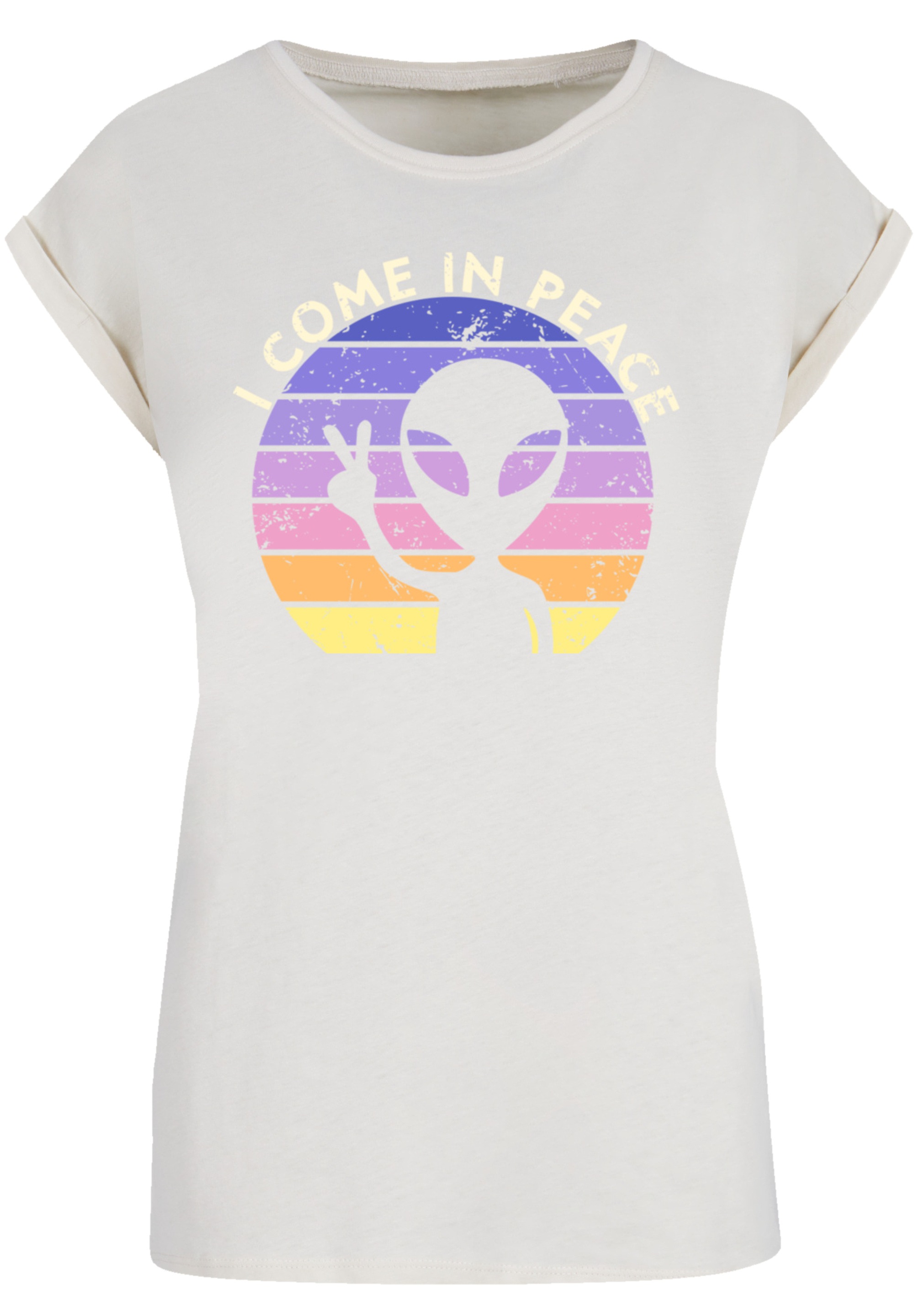 F4NT4STIC T-Shirt »Alien Peace Sunset«, Premium Qualität