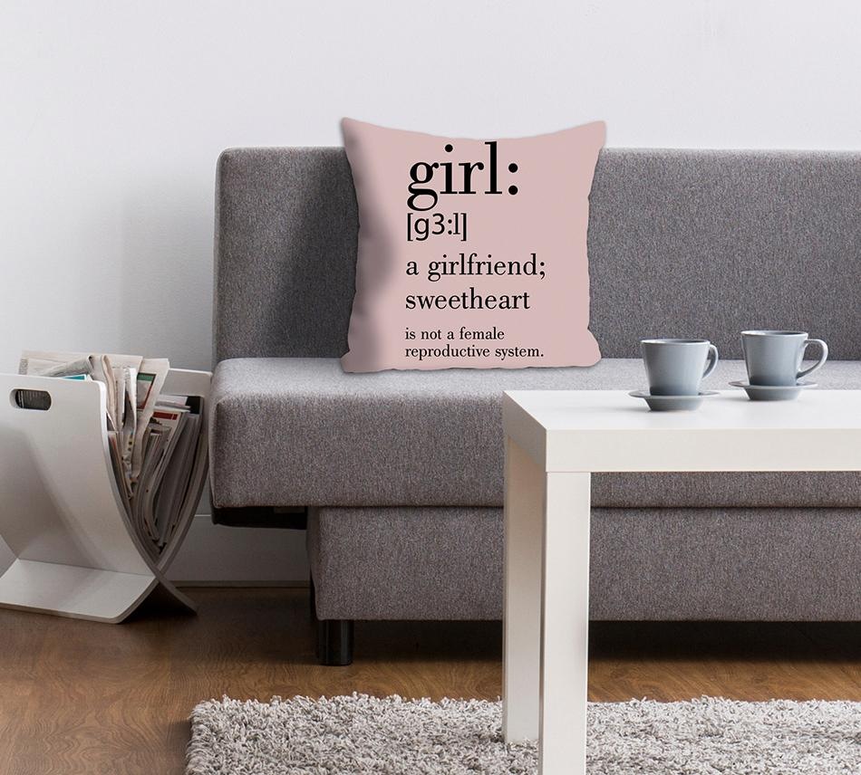 queence Dekokissen »»girl««, Kissenhülle ohne Füllung, 1 Stück