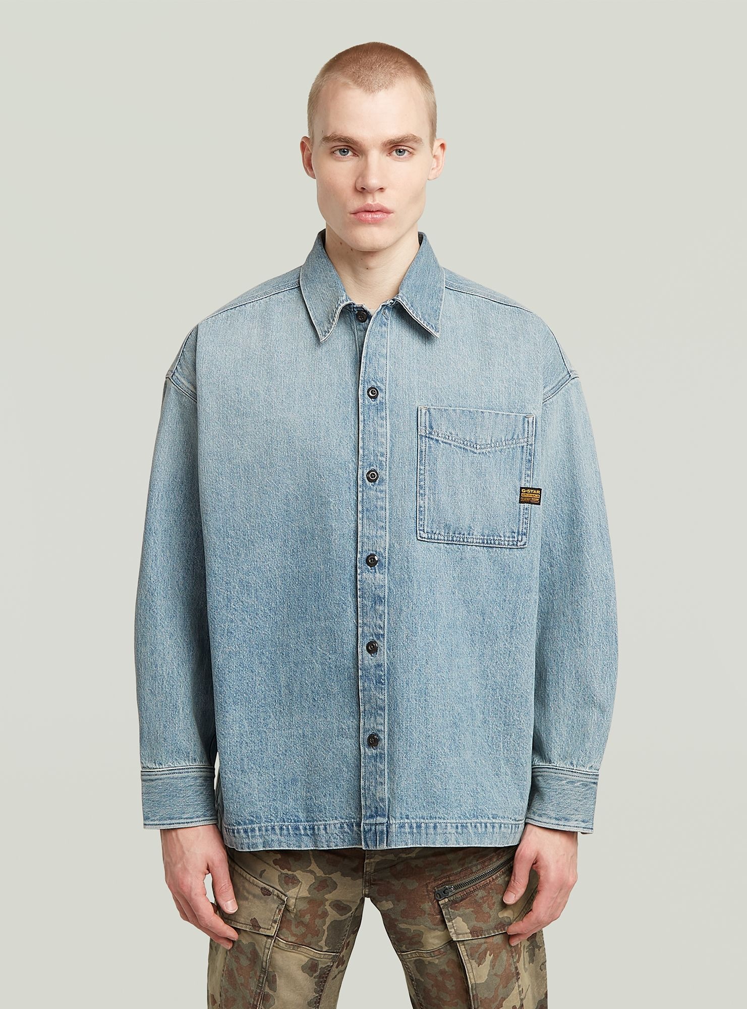 G-STAR Langarmshirt "Boxy Fit Overshirt" günstig online kaufen