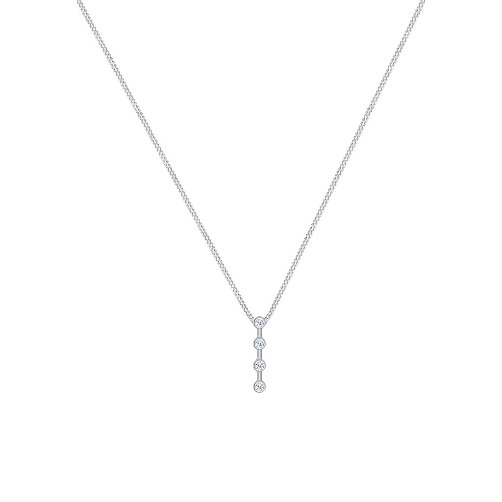 Elli DIAMONDS Collierkettchen »Basic Stab Geo Kreis Diamant (0.06 ct.) 925 Silber«