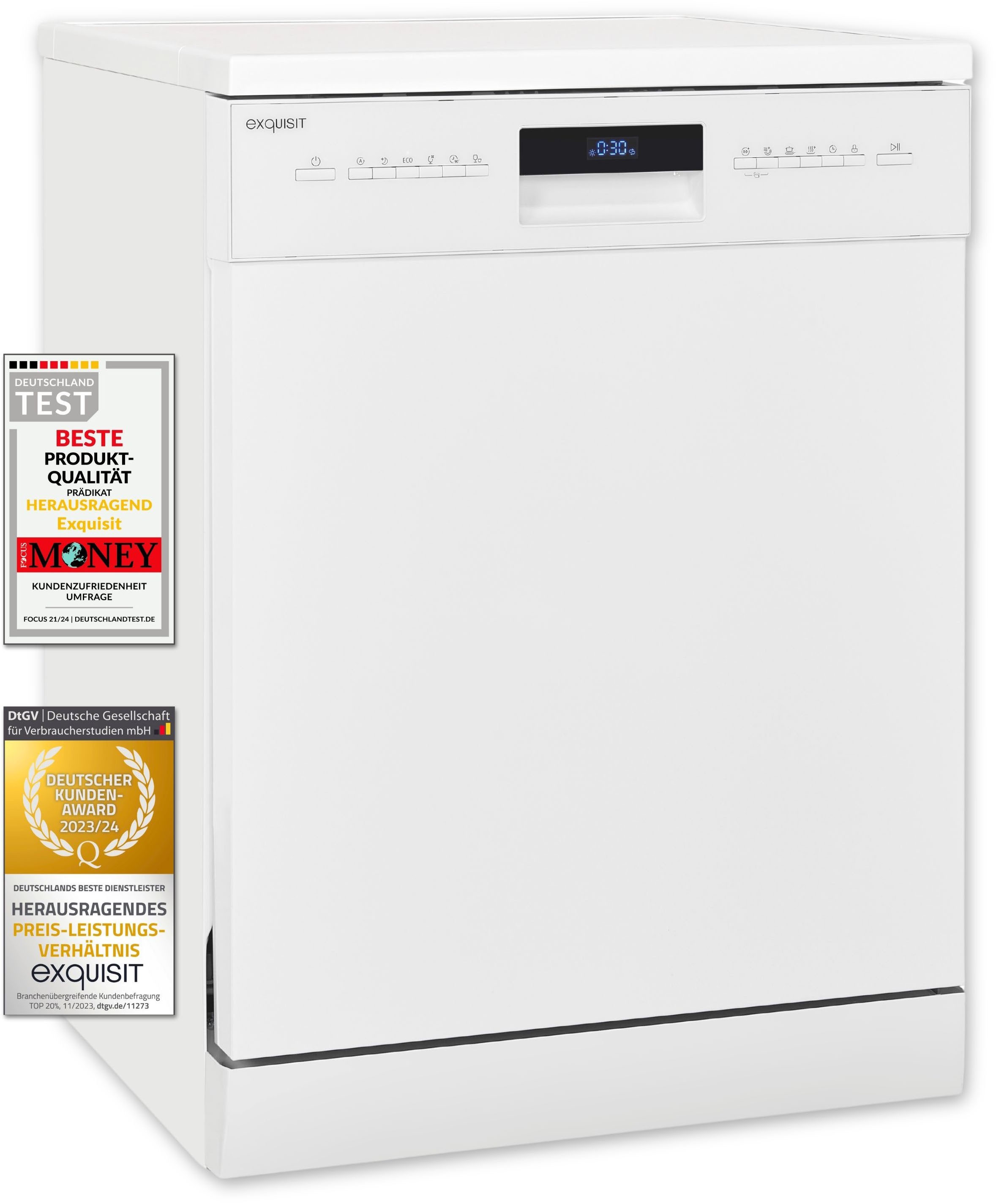 exquisit Standgeschirrspüler "GSP9614-030B" 14 Maßgedecke AquaStop-Vollwass günstig online kaufen