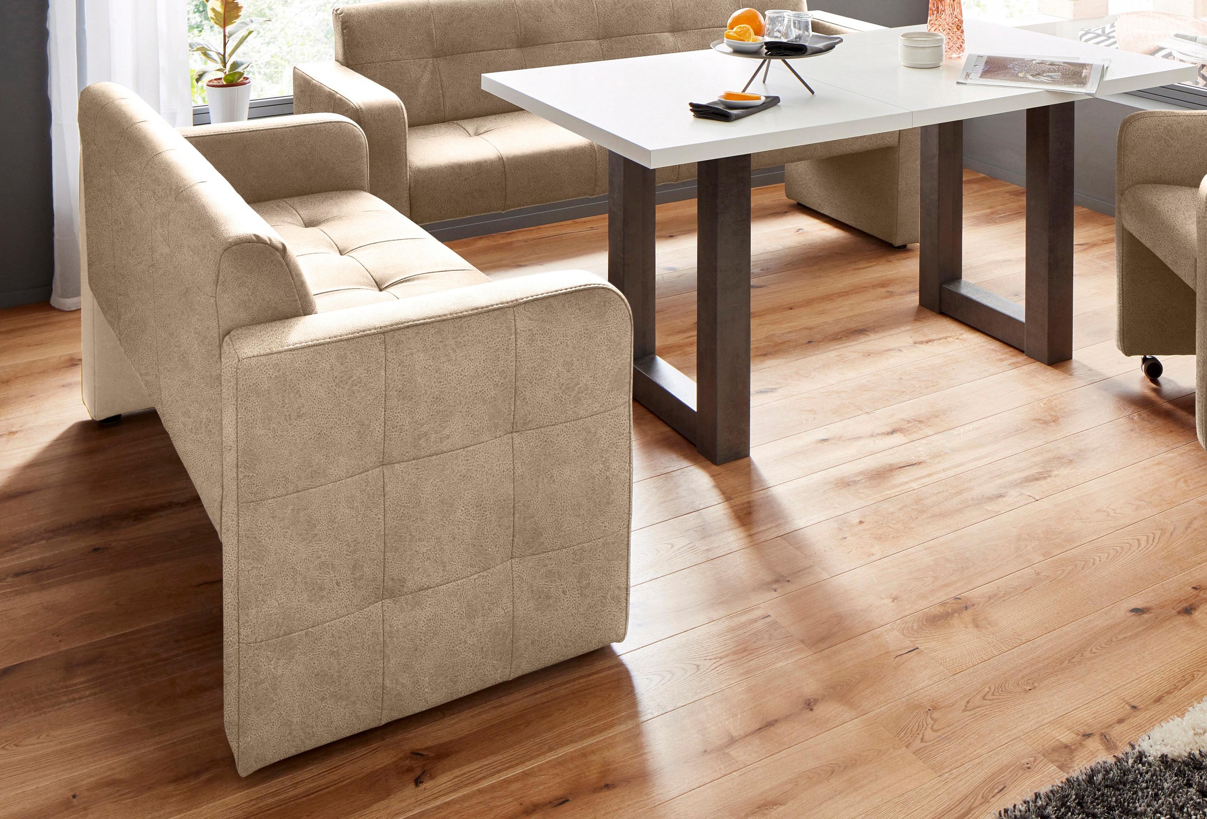 exxpo - sofa fashion Polsterbank »Barista Küchensofa, Sitzhöhe 49cm, kompakte Stellmaße«, Frei im Raum stellbar
