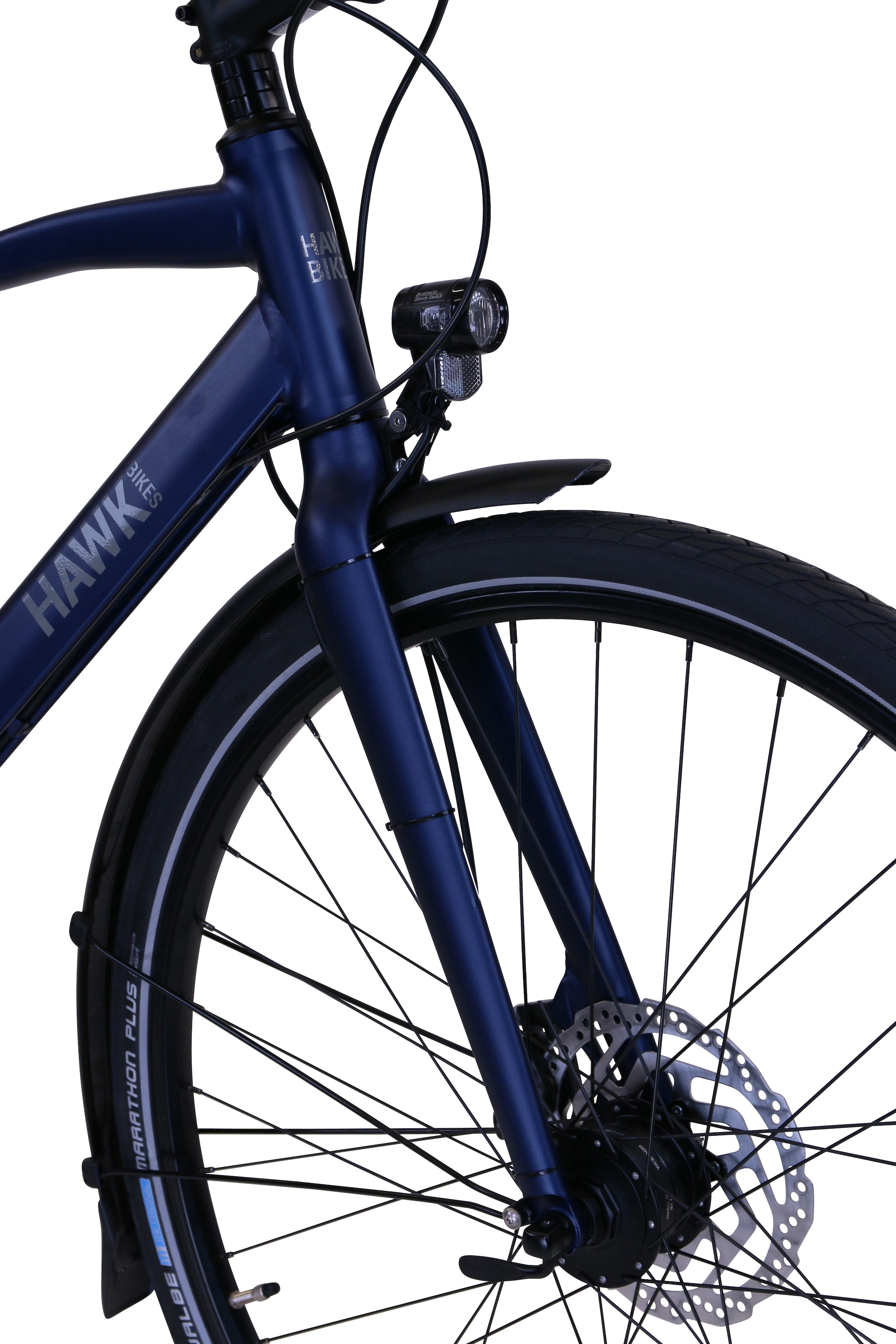 HAWK Bikes Trekkingrad »HAWK Trekking Gent Super Deluxe Plus Ocean Blue«, 8 Gang, Shimano, Nexus Schaltwerk