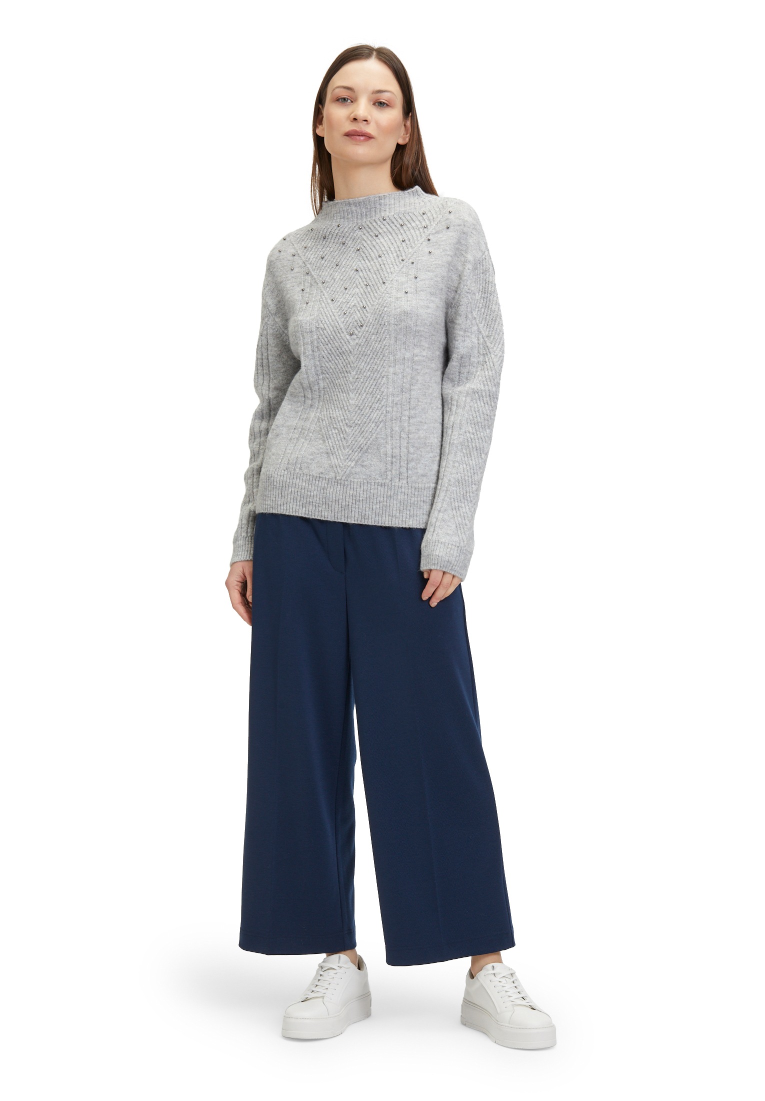 Betty&Co Strickpullover »Betty & Co Strickpullover mit Perlen«, (1 tlg.), Perlen