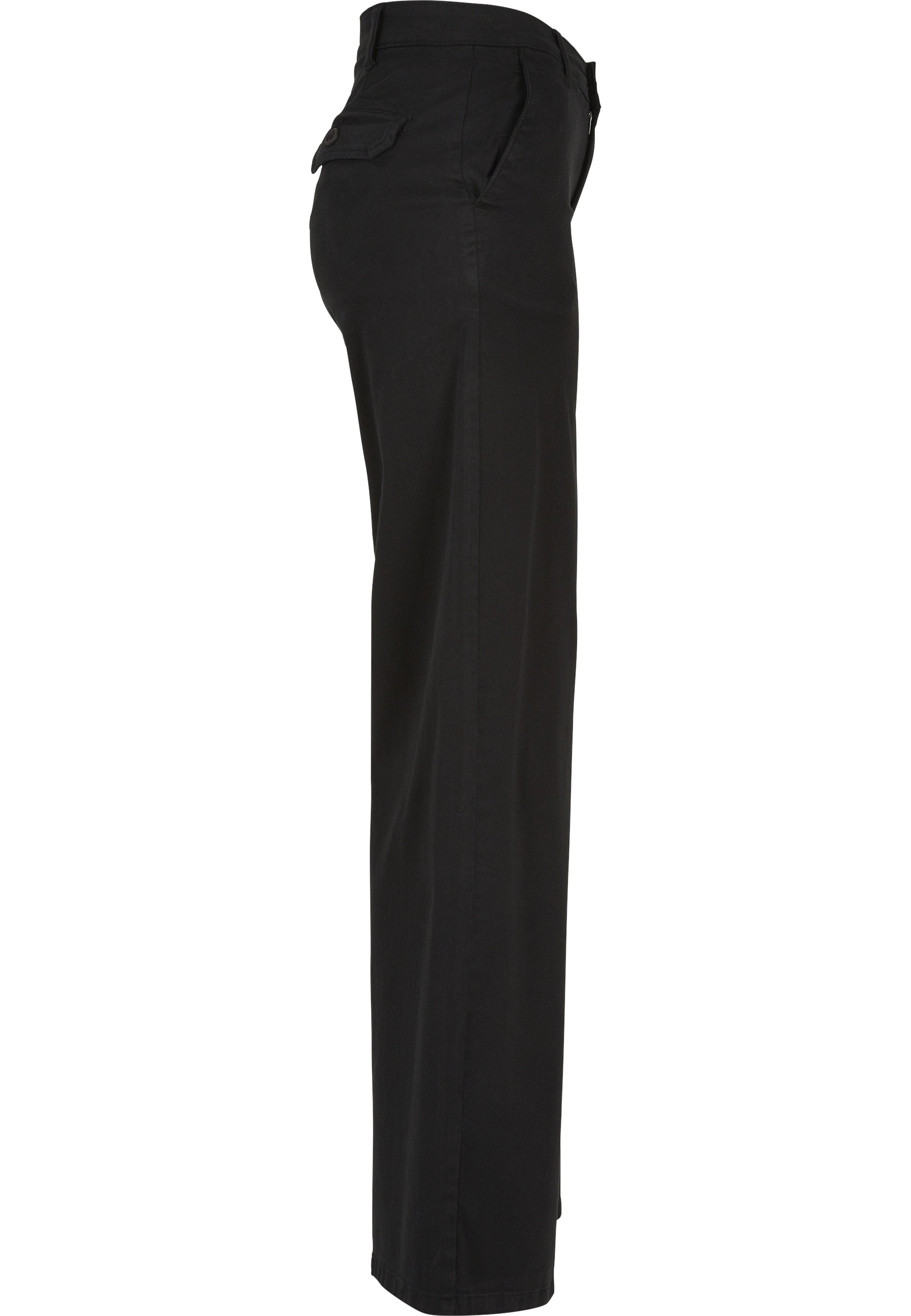 URBAN CLASSICS Chinos »Urban Classics Damen Ladies High Waist Wide Leg Chino Pants«