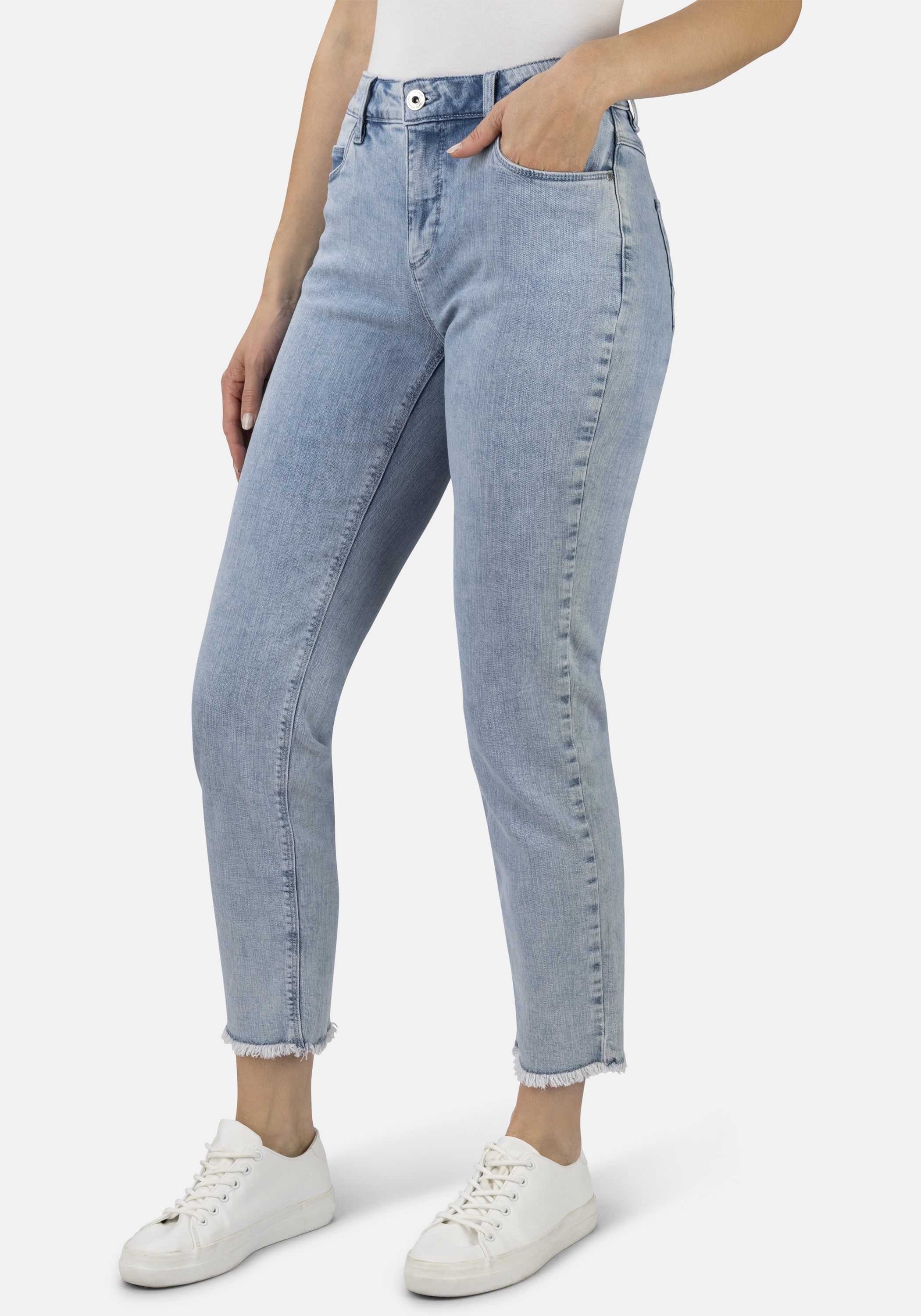 STOOKER WOMEN 5-Pocket-Jeans »Zermatt Fashion Straight Fit«, Straight Fit Casual Acid Wash Denim Jeans für Damen