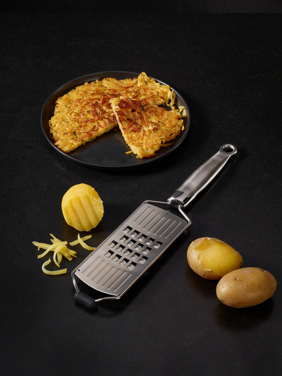 RÖSLE Küchenreibe Grobreibe für Kartoffeln oder Käse, mit ergonomischem Gri günstig online kaufen