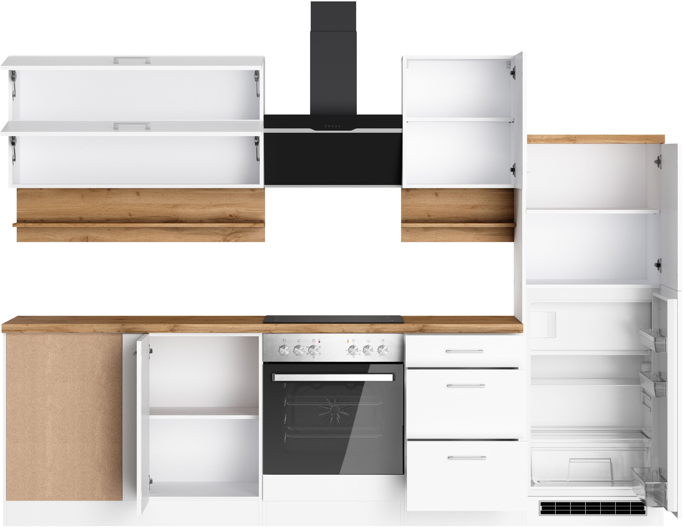 Thumbnail - KOCHSTATION Winkelküche "KS-Milan" Stellbreite 280/220 cm, viel Stauraum, wahlweise mit E-Geräten