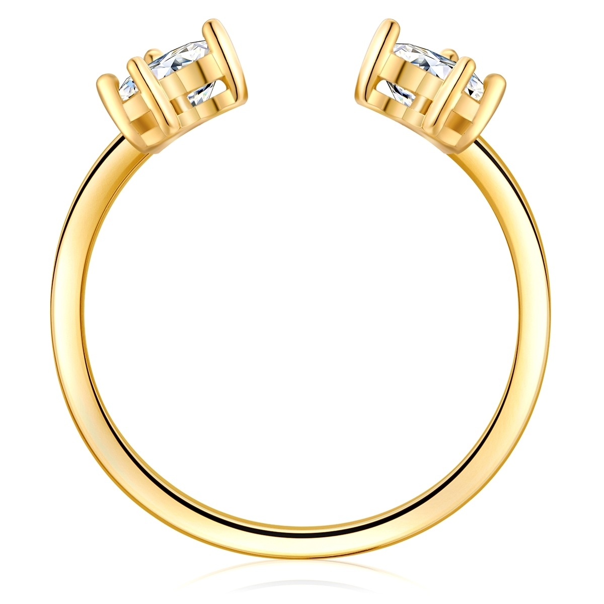GLANZSTÜCKE MÜNCHEN GSM1941 Gemstone Ring Yellow Gold Size 52 3