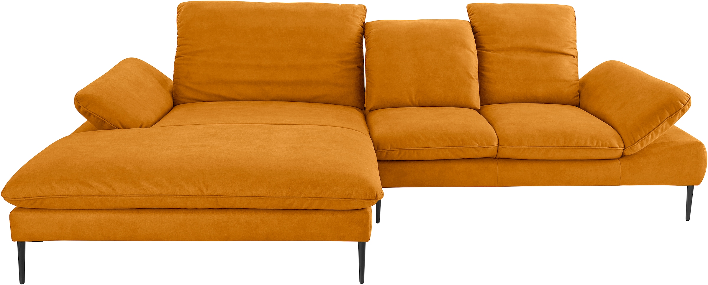 W.SCHILLIG Ecksofa »enjoy&MORE, Designsofa, elegant und bequem, L-Form«, Sitztiefenverstellung, Füße schwarz pulverbeschichtet, Breite 310 cm