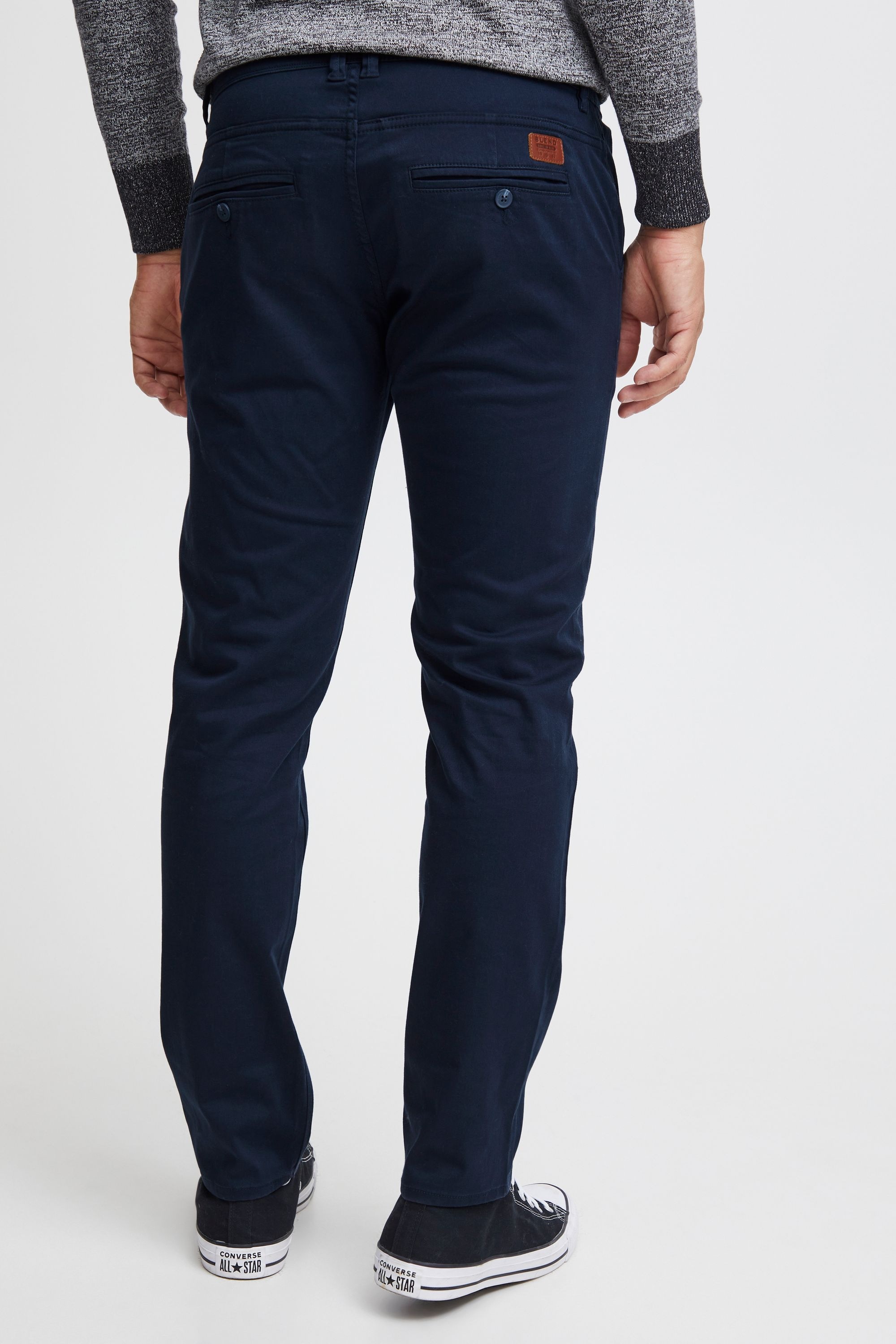 Chinohose BLEND "BHTrompo", Herren, Gr. 32, Länge 34, marineblaus, Web, 98% Baumwolle, 2% Elasthan, unifarben, regular fit normal, Hosen Chinohose, Klassische Chinohose 6