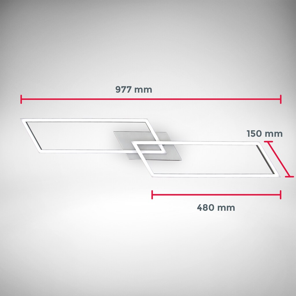 B.K.Licht LED Deckenleuchte, 2 flammig-flammig