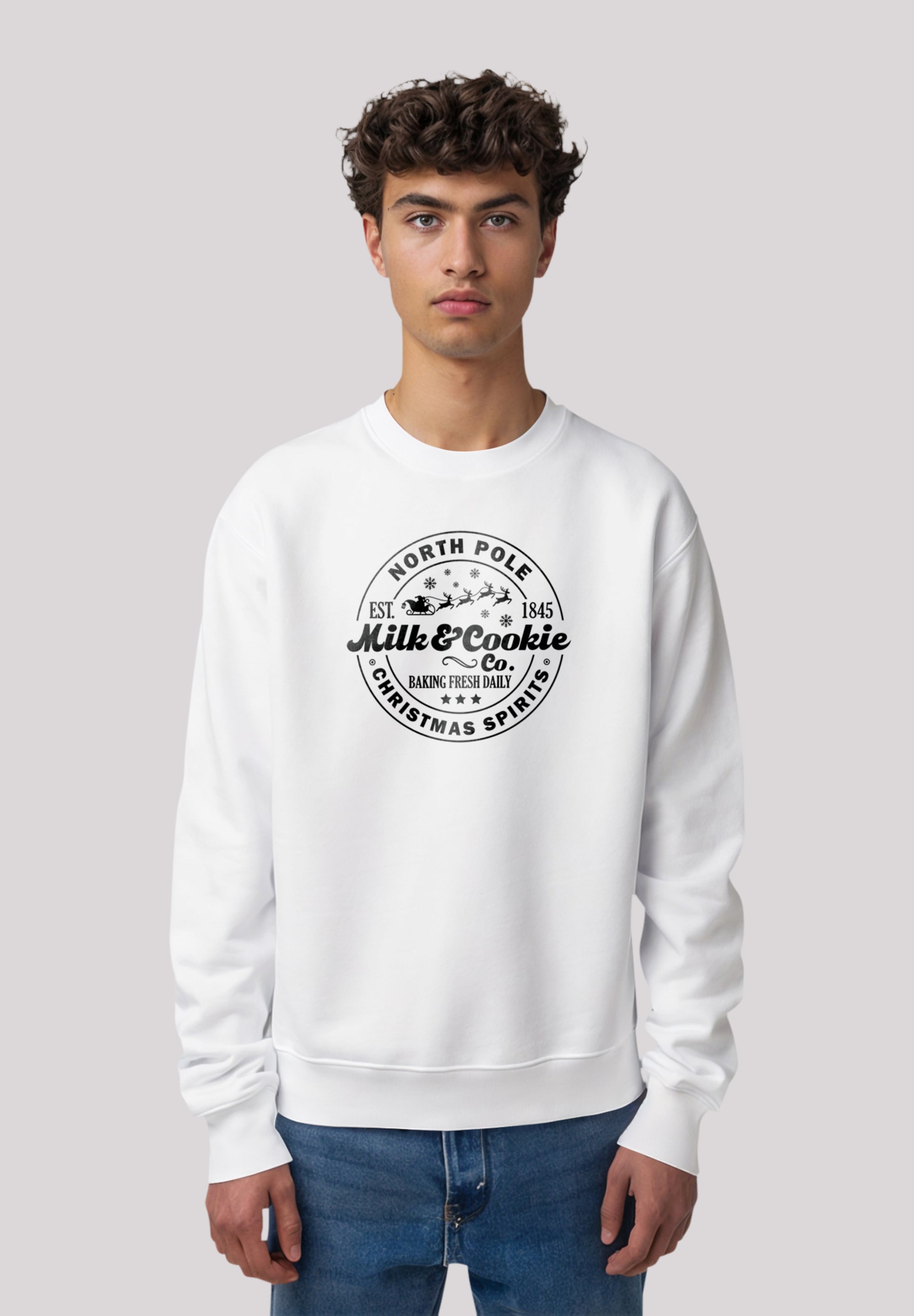 Sweatshirt »Weihnachten Milk and Cookie Bakery Retro«, Premium Qualität