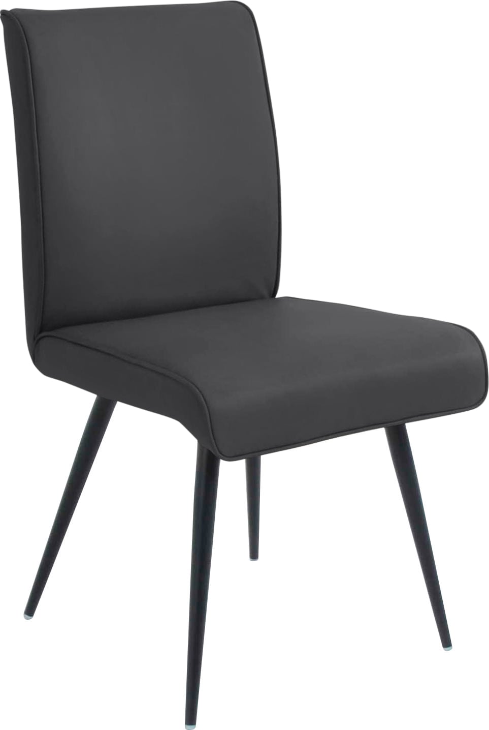 K+W Komfort & Wohnen 1100000002199 "Giacomo I" () 1 Stk.4- Fußstuhl mit umlaufenden 4mm Keder am Rücken und Sitz, Metallfüße