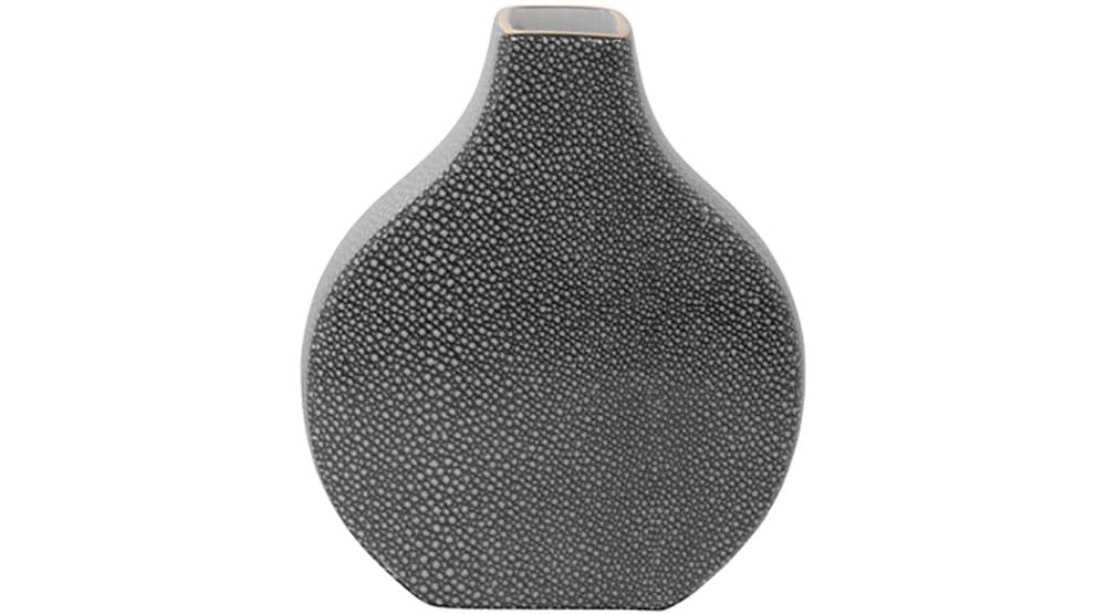 Fink 1100000002199 "MINTA, Höhe ca. 23 cm, Dekovase aus Porzellan, mit goldfarbenem Rand" eckige schmale Öffnung, für einzelne Blumenstiele
