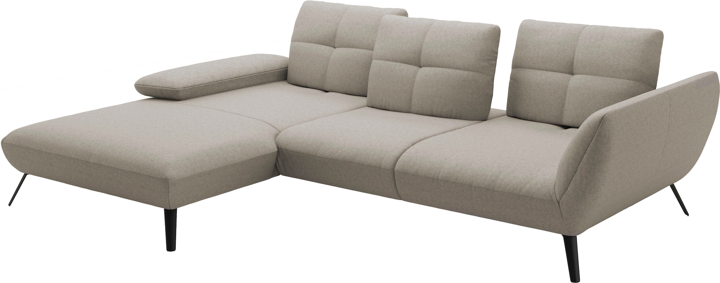 PLACES OF STYLE Ecksofa »Mikado L-Form« inkl. Sitztiefenverstellung und Armteilverstellung