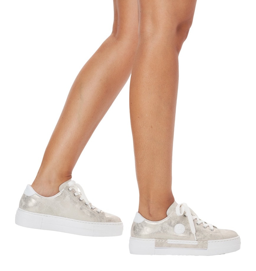 Rieker Sneaker, Freizeitschuh, Halbschuh, Schnürschuh mit Plateausohle