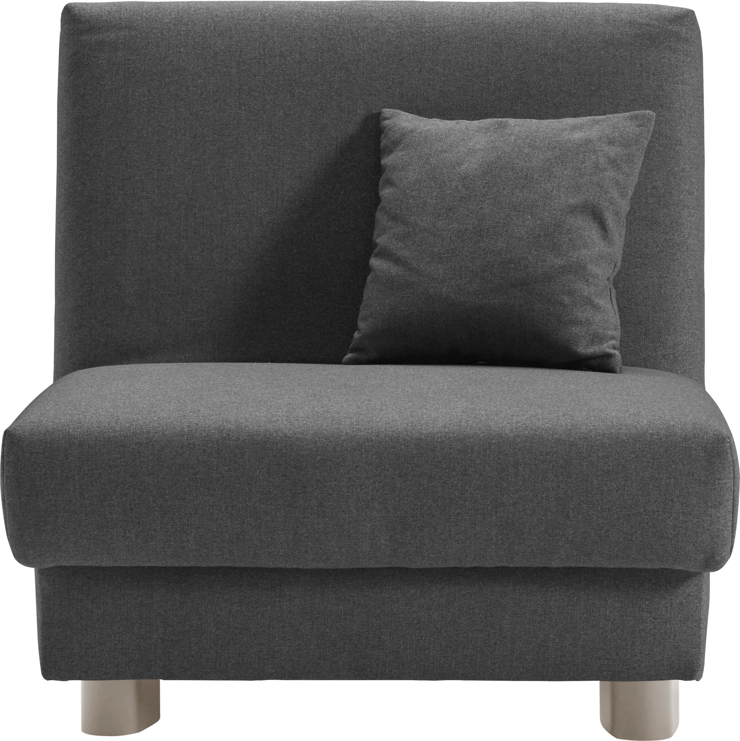 ell + ell Schlafsofa »Enny«, Liegefläche Breite 80 cm, Liegehöhe 45 cm, Füße alufarben, Rückenlehne
