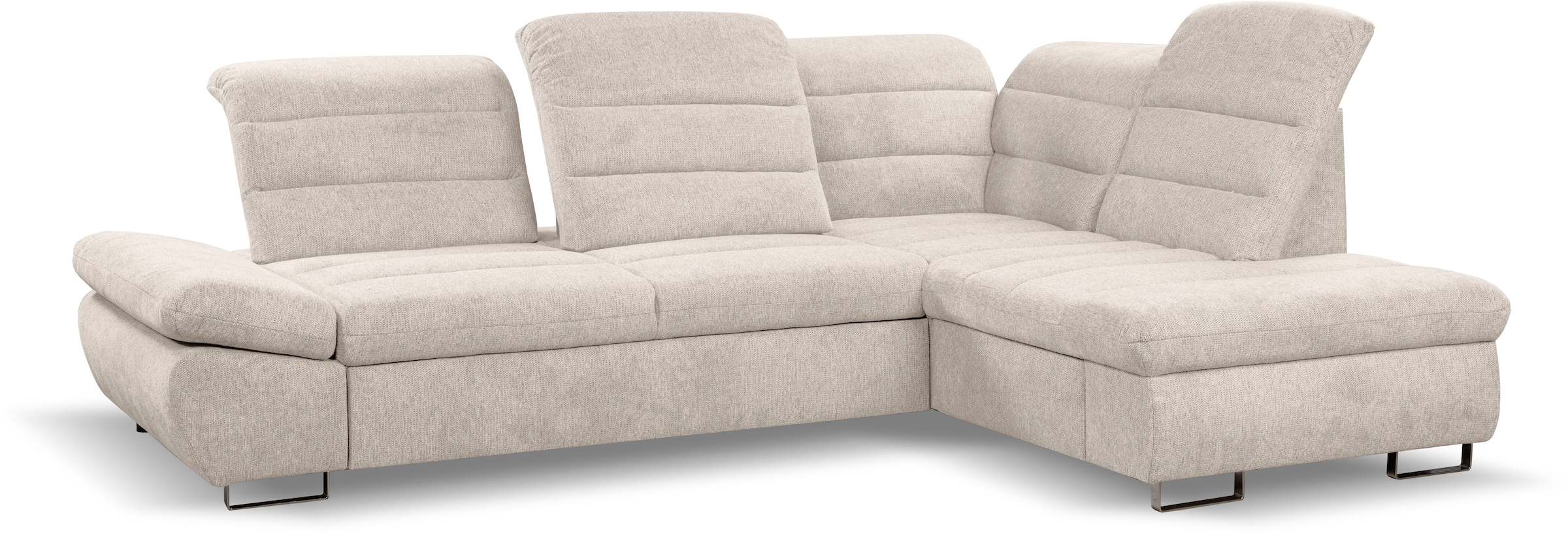 WERK2 Ecksofa "Roma L-Form", Sofa mit Schlaffunktion, Sitztiefenverstellung günstig online kaufen