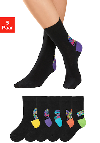 Freizeitsocken, (Packung, 5 Paar)