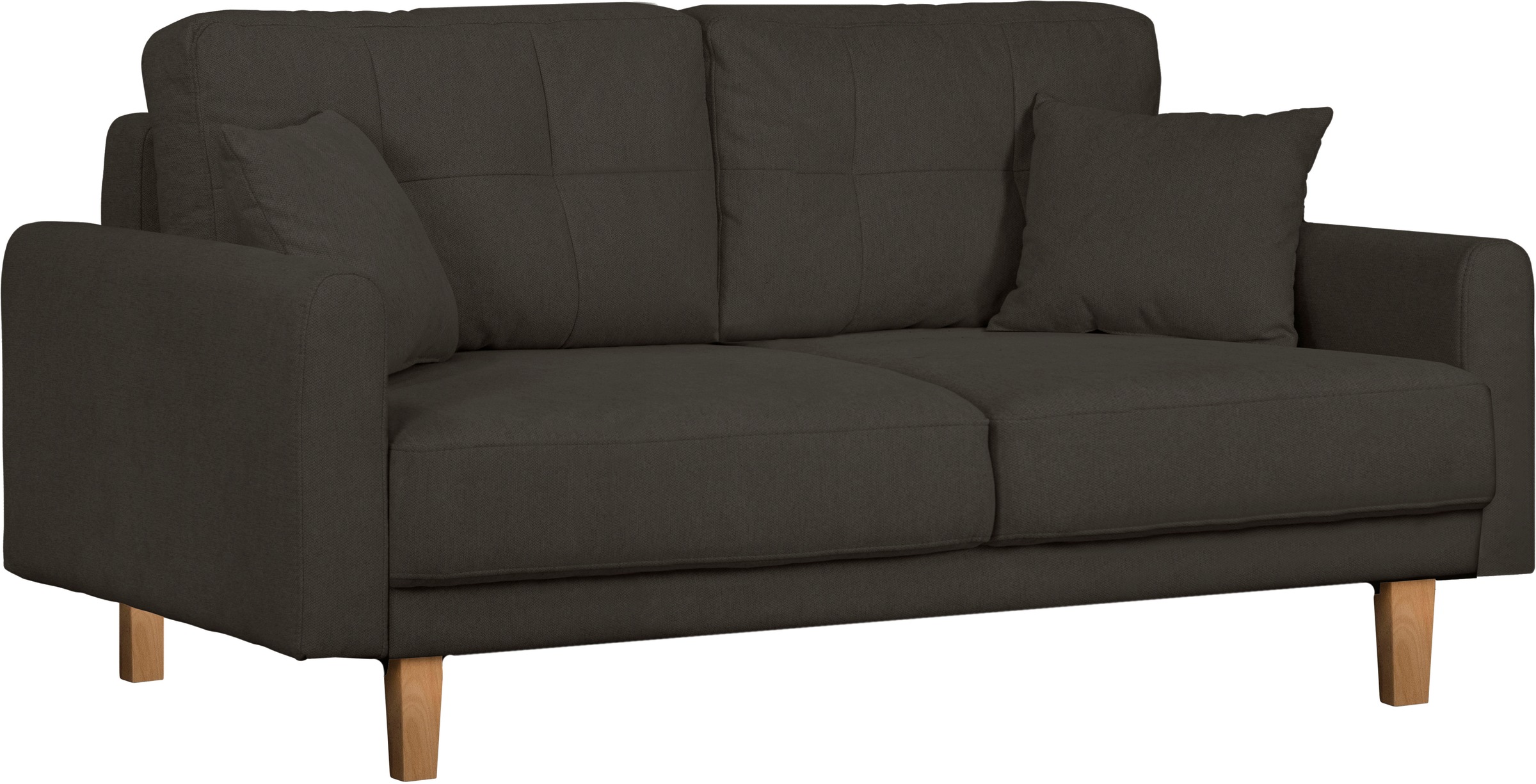Home affaire 2-Sitzer »TRIPLO mit Wellenunterfederung, Maße B/T/H: 165/100/89 cm«, Sofa mit Steppung im Rückenbereich, incl. Rückenkissen und Zierkissen