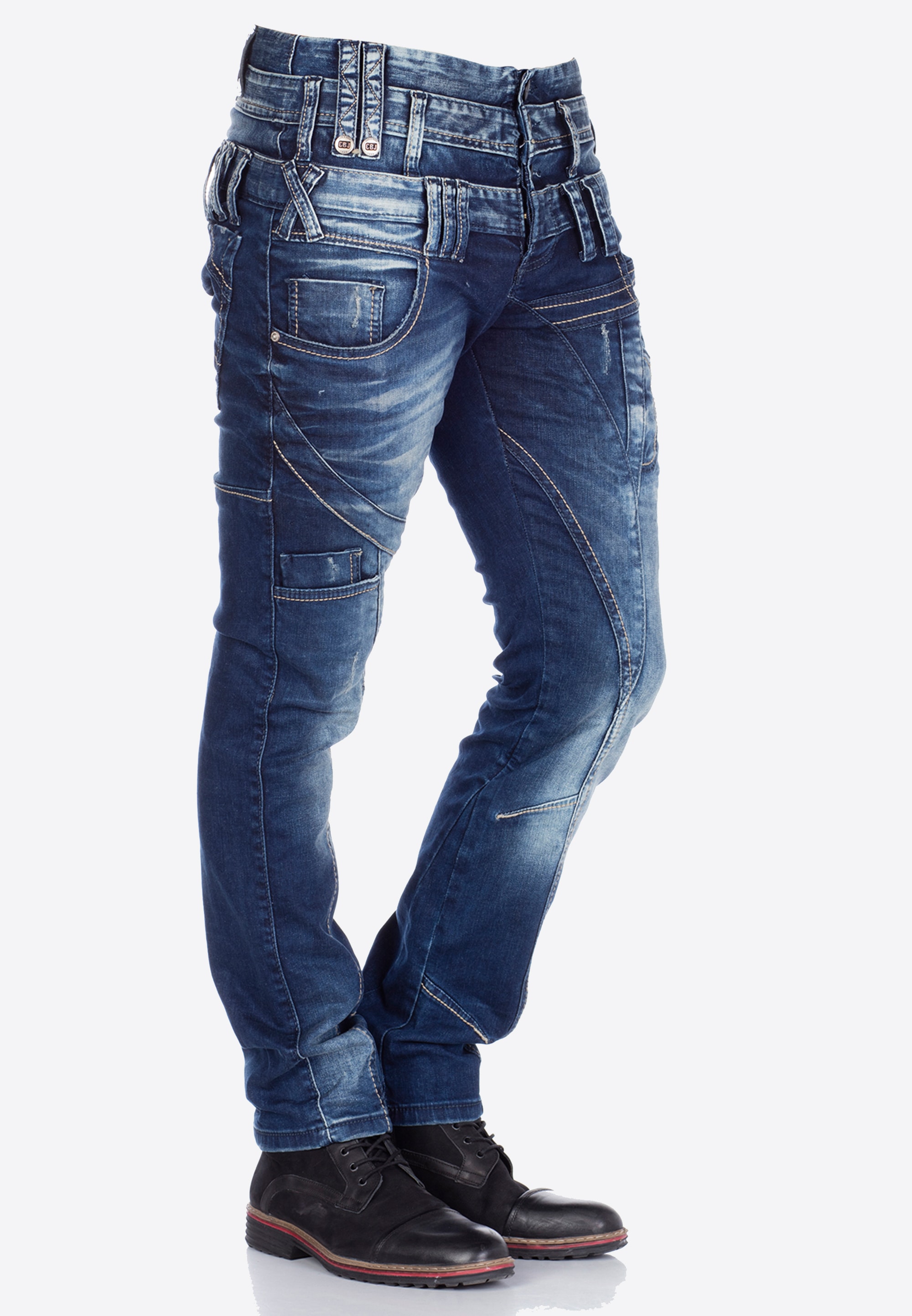 Cipo & Baxx Bequeme Jeans, mit coolem Dreifach-Bund