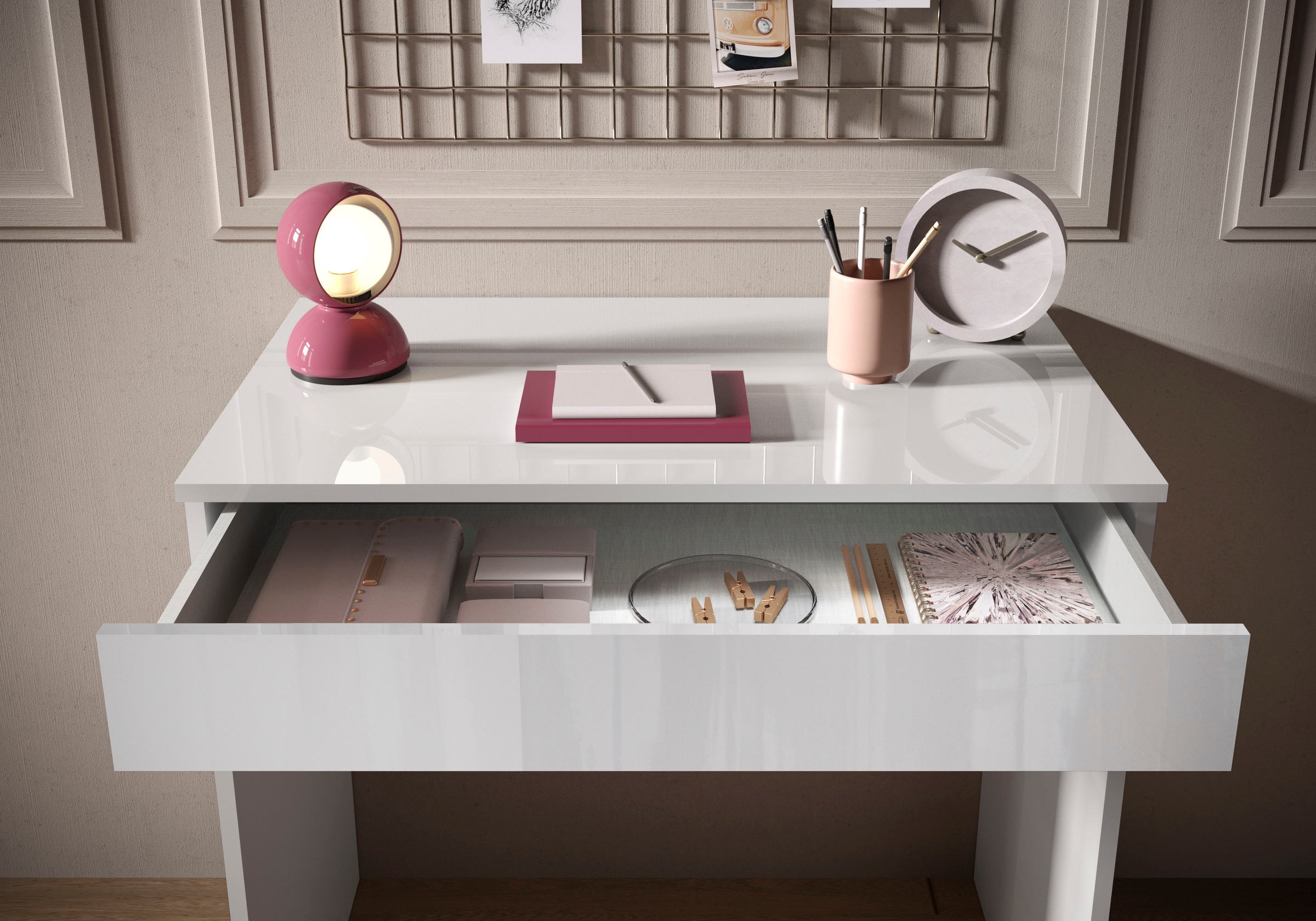 Thumbnail - OTTO home Schreibtisch "Basic, Computertisch mit 1 Schublade" Arbeitstisch, Schminktisch in versch. Farben, Breite 78 od...