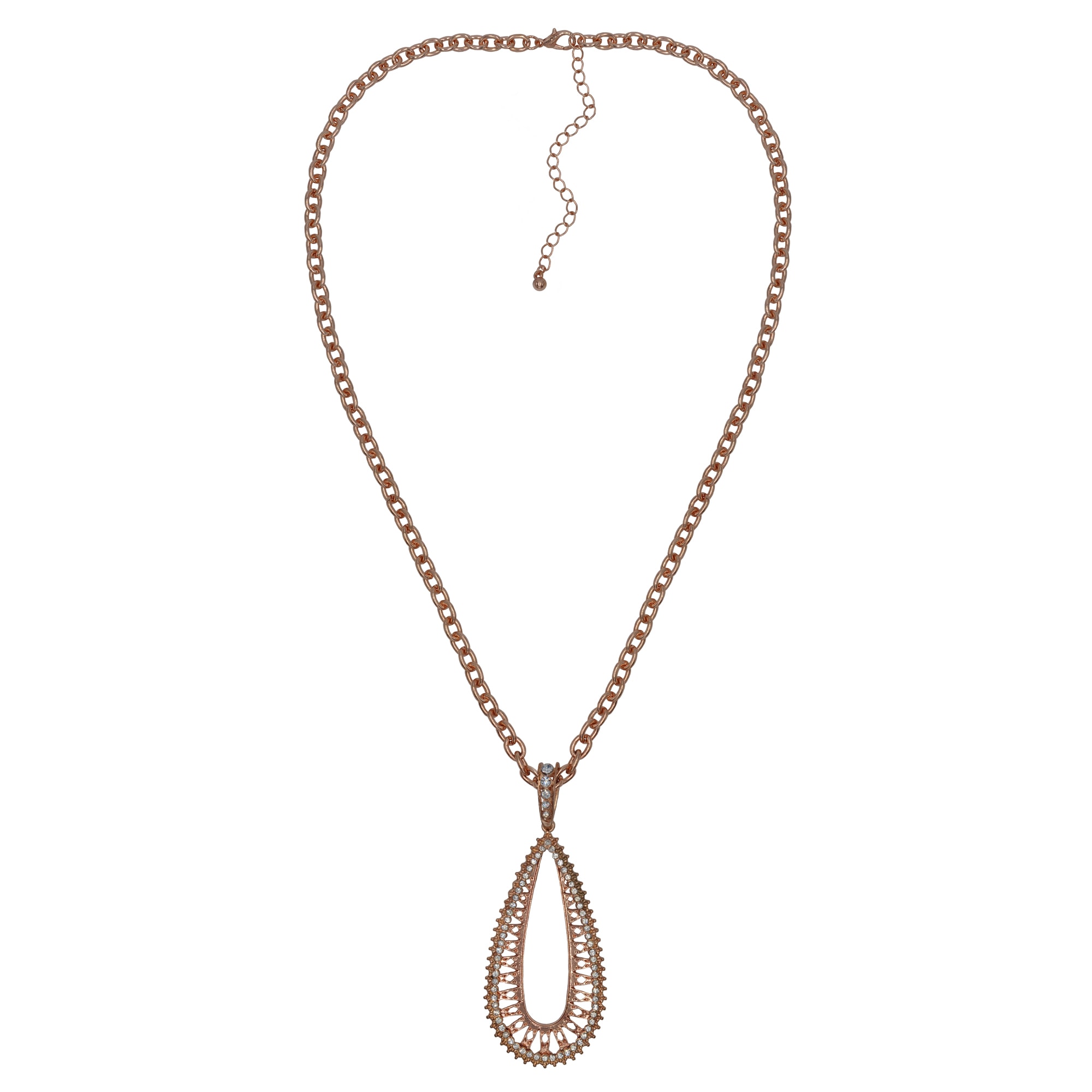 Steuer Kette mit Anhänger »Metall vergoldet Glasstein weiß«