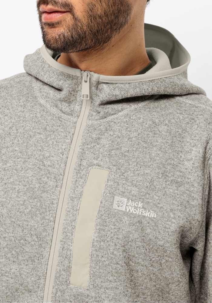 Jack Wolfskin Fleecejacke »TANNENSPUR HOODED JKT M«, mit Kapuze