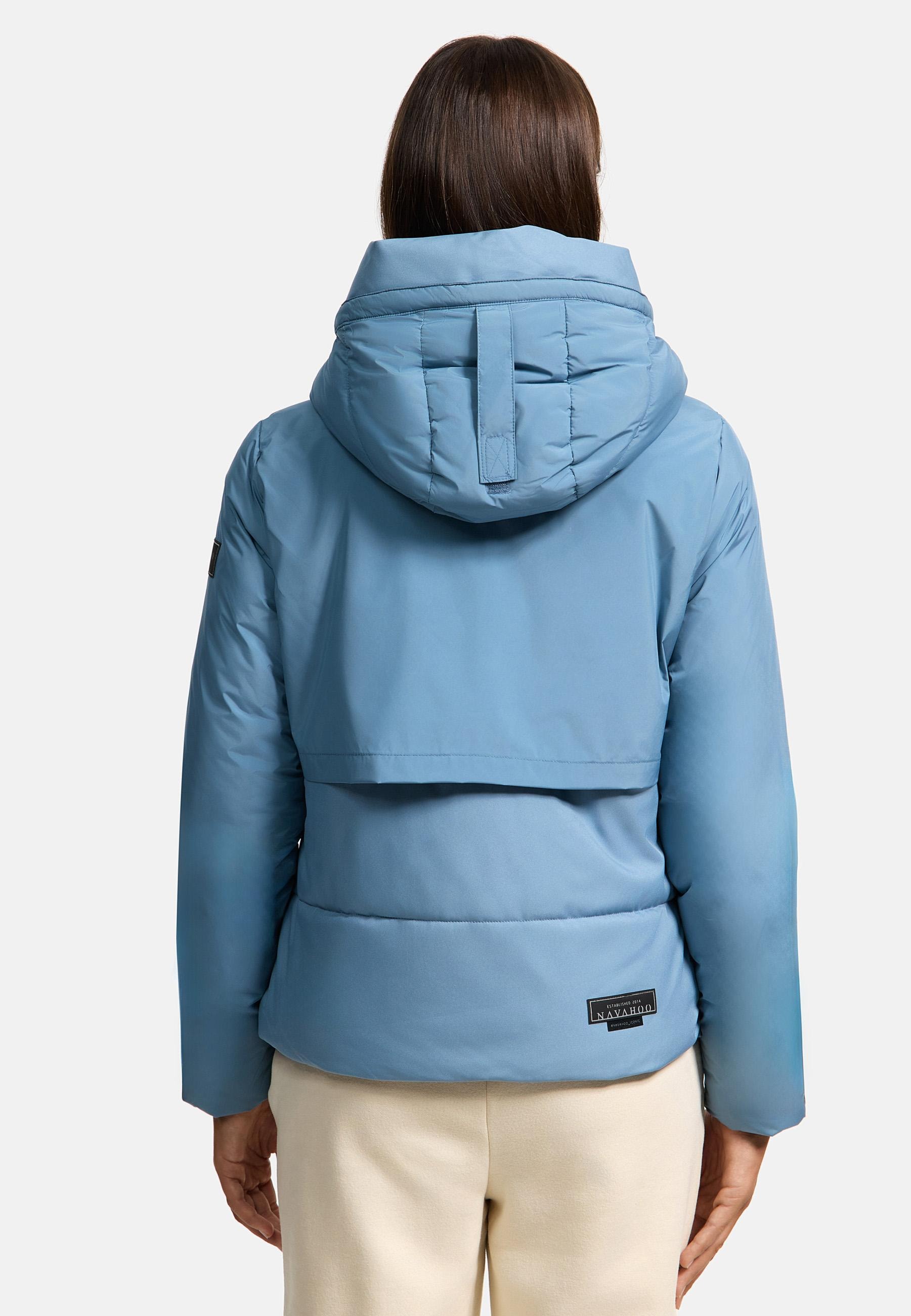 Navahoo Steppjacke »Liebesküken XIV«, mit Kapuze, modische Damen Winterjacke mit Fleece-Innenfutter