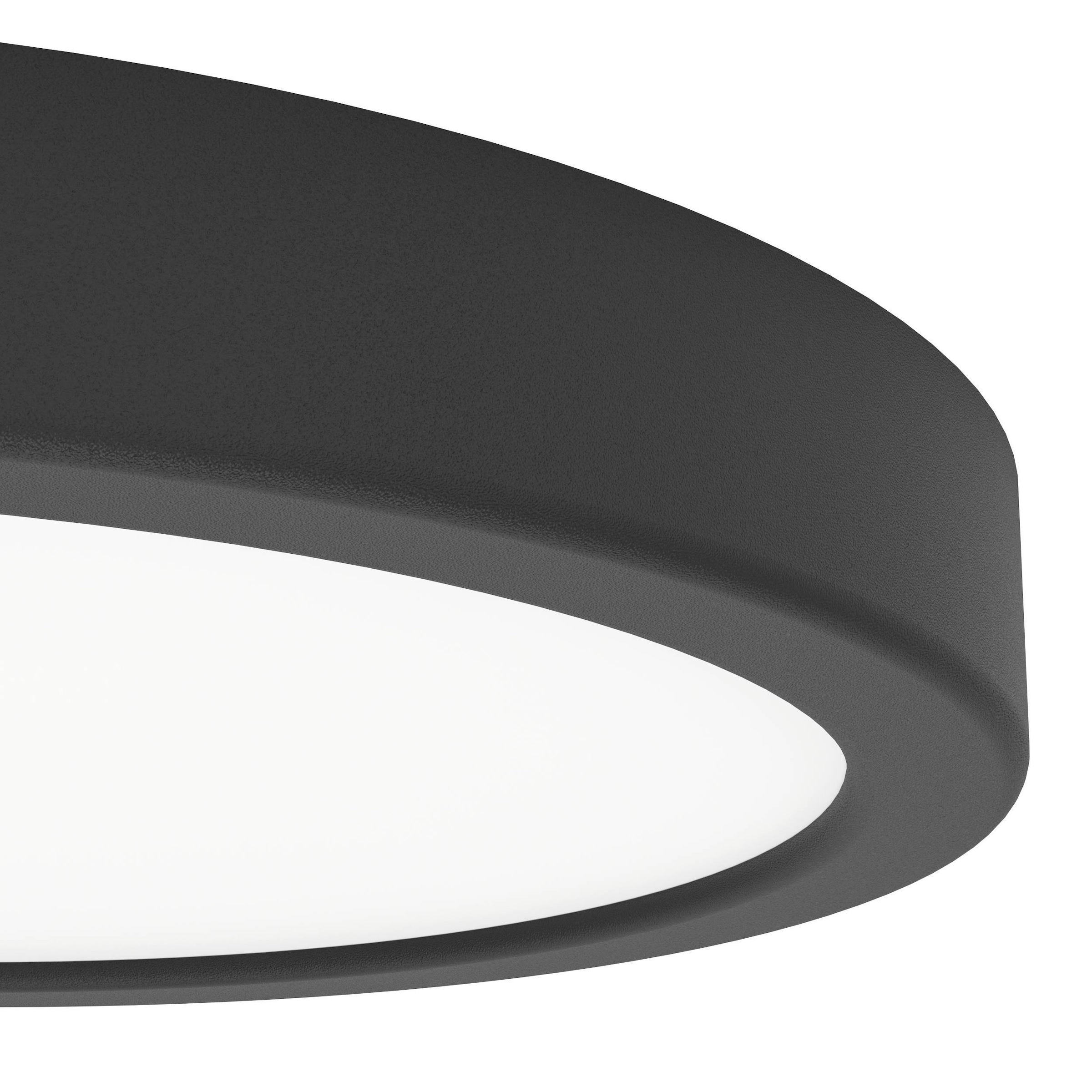EGLO Aufbauleuchte »Fueva 6-Z Deckenlampe, ZigBee, App und Sprachsteuerung, Badlampe, IP44« LED-Modul 1 Stk. Kaltweiß | RGB Aufbauleuchte - H2,5 x Ø21,1 cm - schwarz - 11,2W inkl.