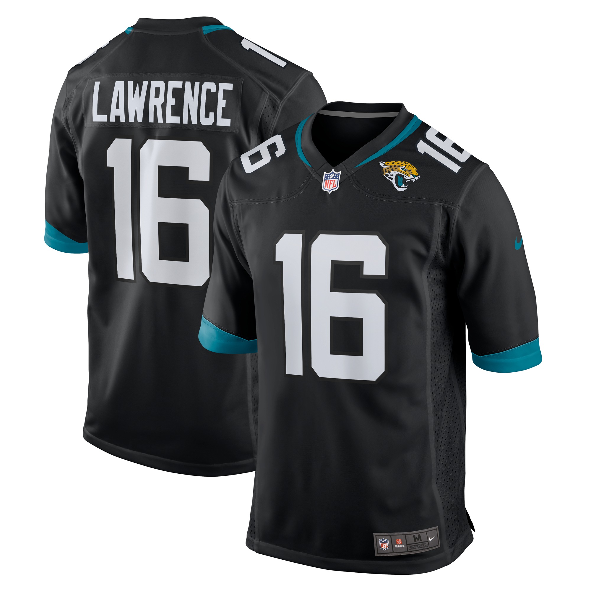 NIKE Kinder Footballtrikot "Nike Trikot Jacksonville Jaguars NFL Home Jersey Lawrence 16"mehrfarbig, Gr. M, 100% Polyester, Trikots