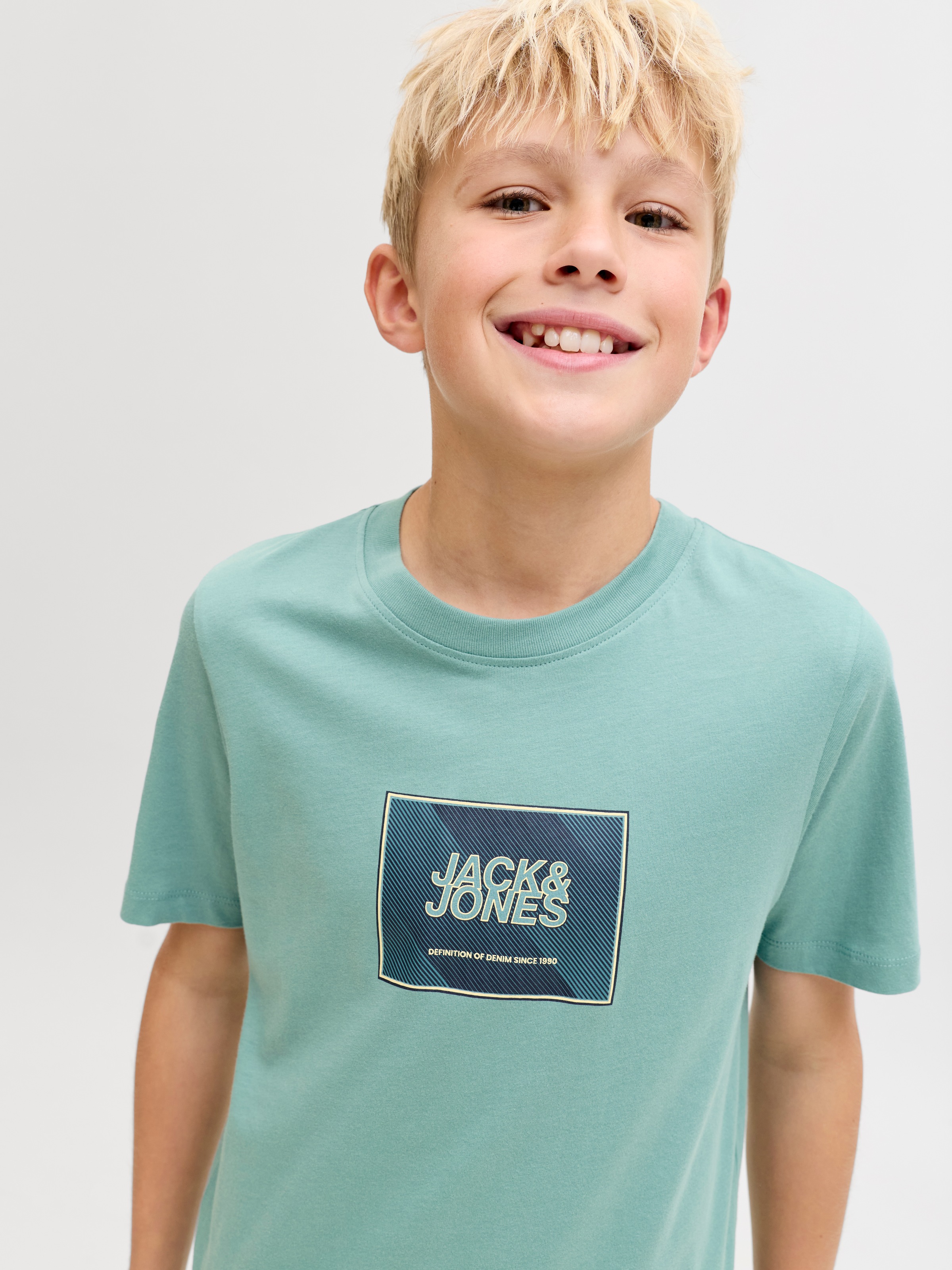 Jack & Jones Junior T-Shirt "Jjrain Tee Ss Crew Neck Jnr" Mit Logoprint
