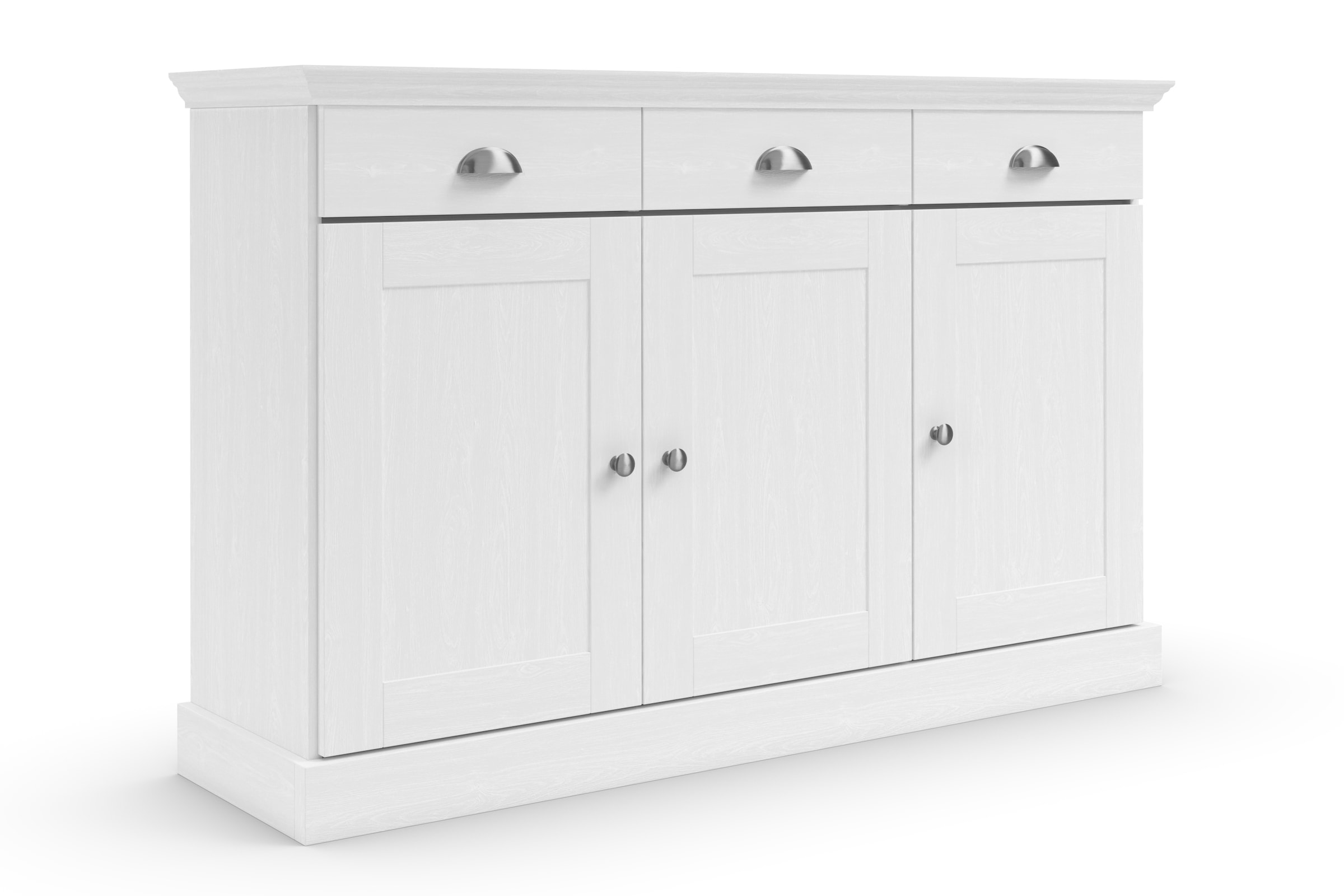 Home affaire Sideboard "Motala", Kommode, 3 Schubladen und 2 verstellbare E günstig online kaufen