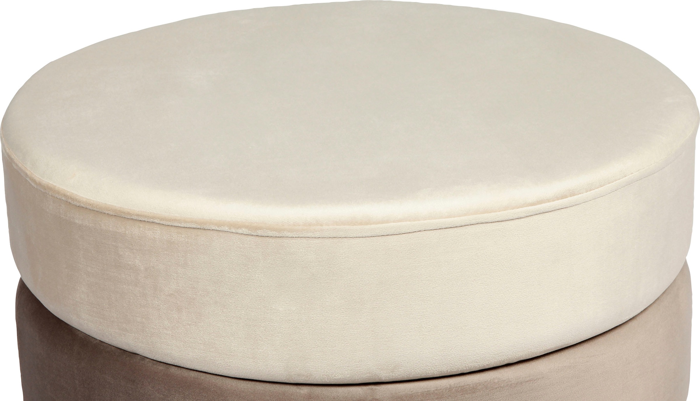 Kayoom Sitzhocker »Hocker Elyse, Edler Touch durch goldenen Sockel«, (1 St.), samtweich, hochwertig, Perfekt aufeinander abgestimmte Farben