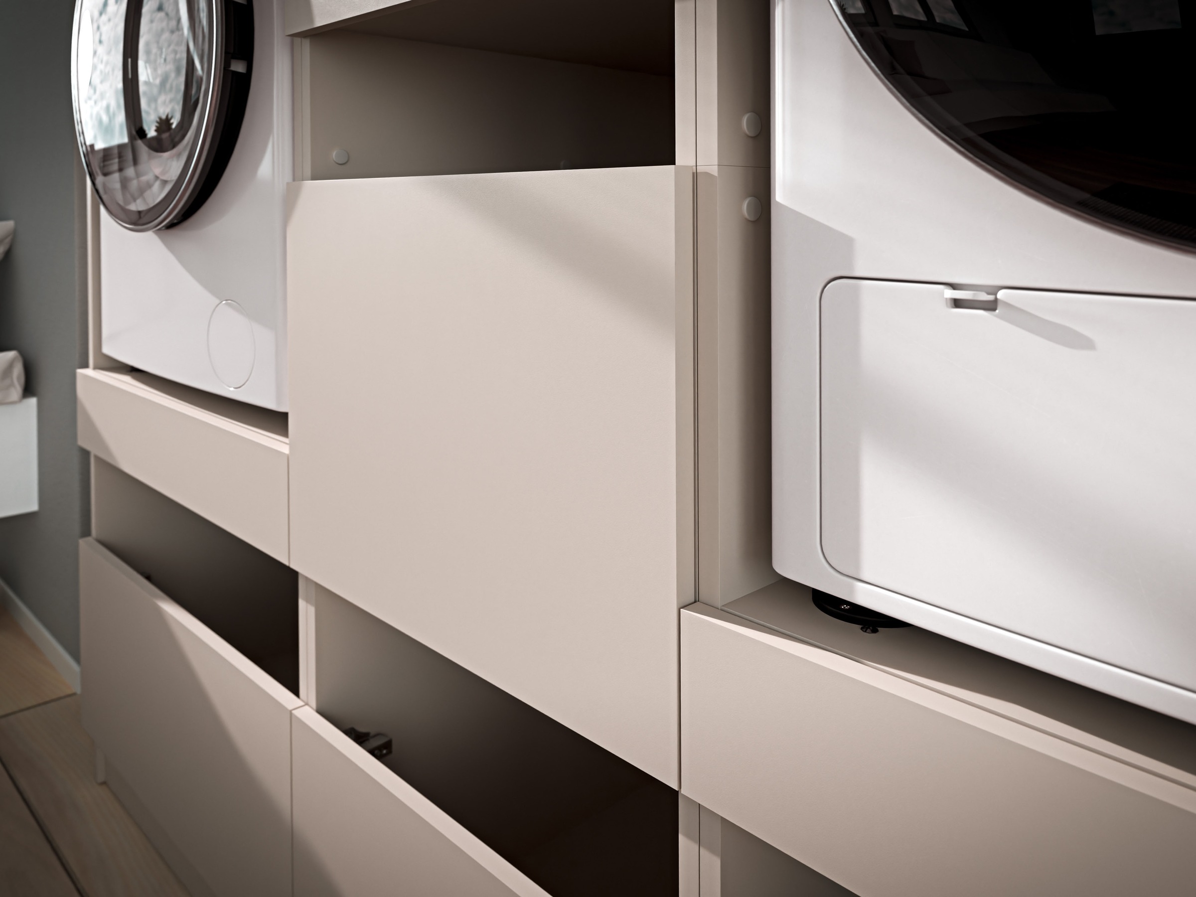 BASIC by Balculina Mehrzweckschrank-Set »Washhome B/T/H 135x68x200 cm« 2 Stk. tlg.